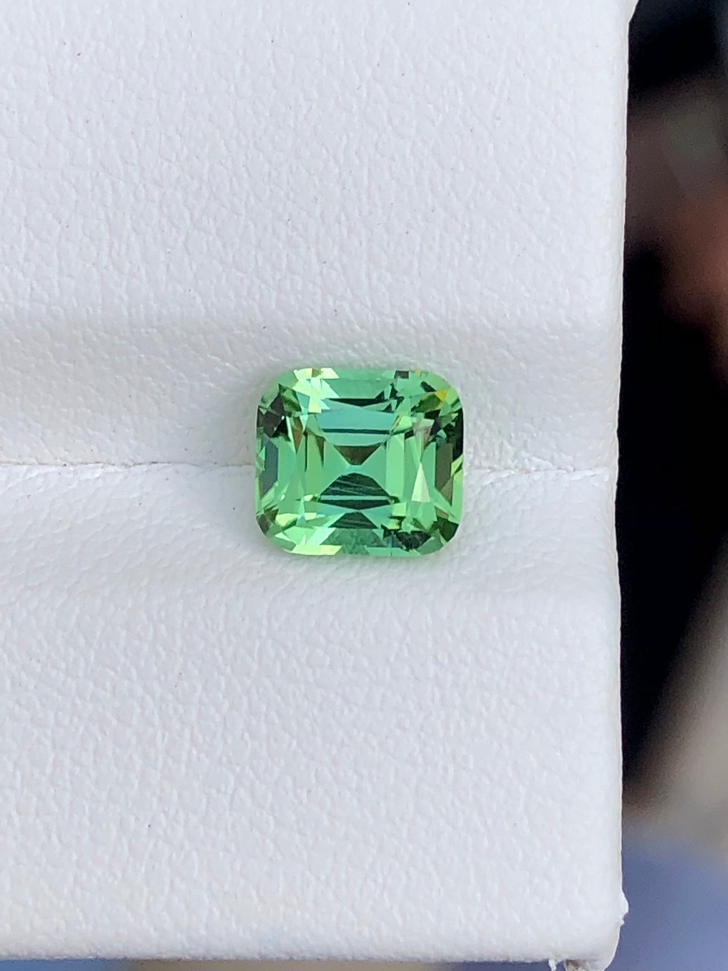 Fresh mint green tourmaline 1.75 carat