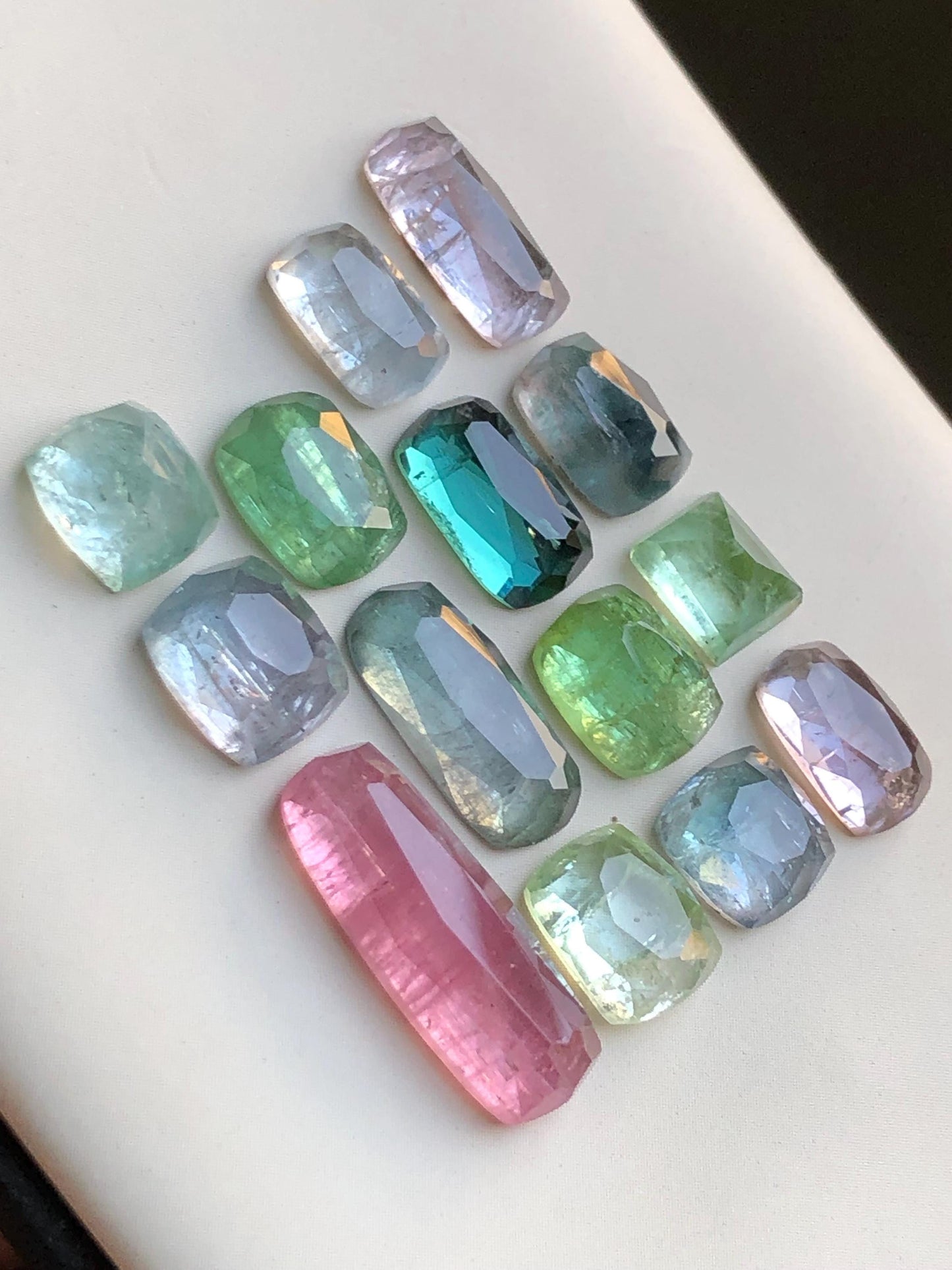 33.50 carats Multi colours tourmaline rose cuts origin Afghanistan kunar mine