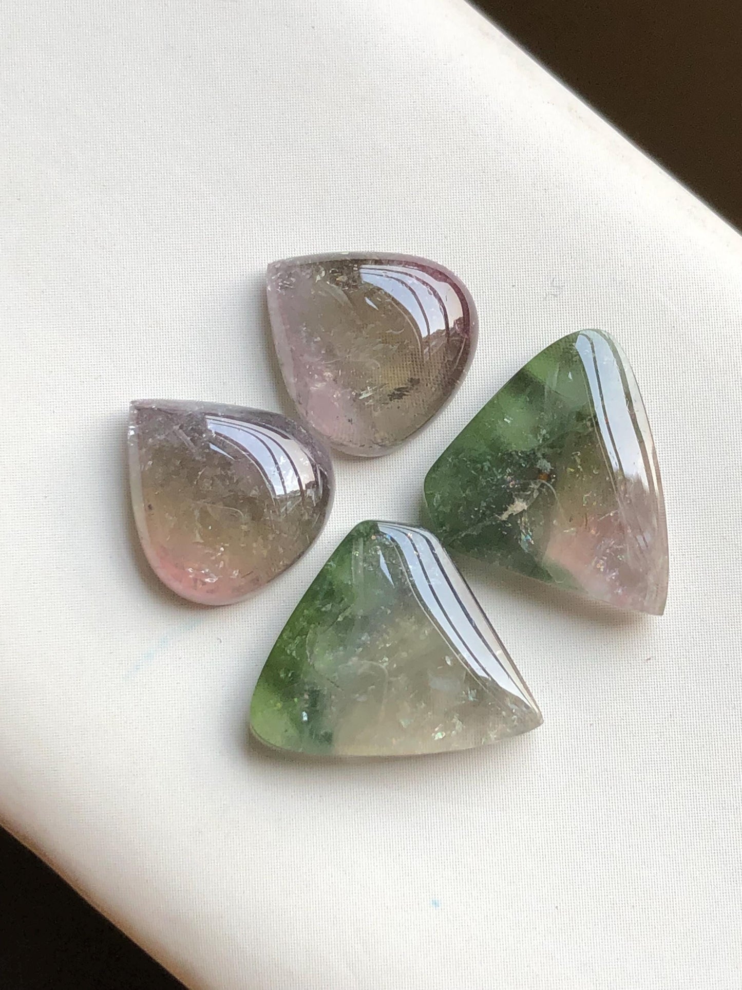 18 carats very beautiful natural tourmaline pairs smaller pair:11.5mm longer pair14mm