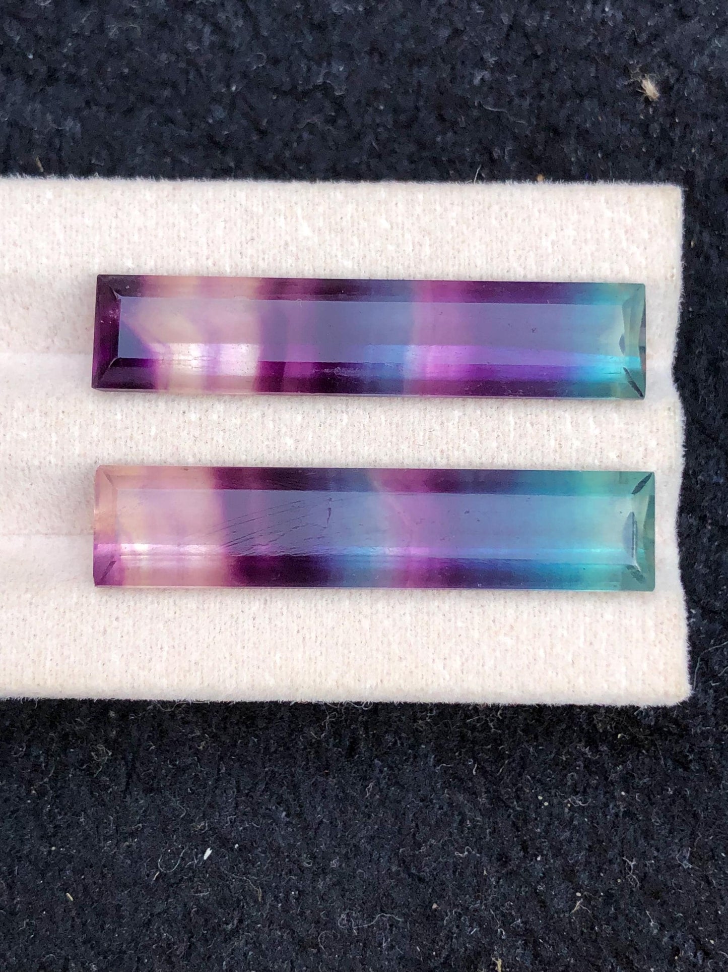 Rainbow Fluorite Cabochon Pair 33.80 ct - Vibrant Crystal Duo