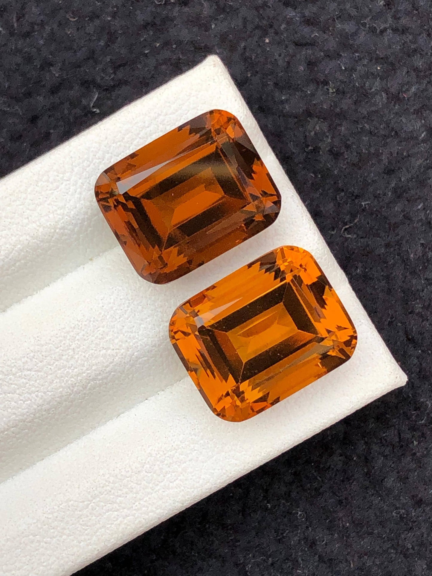 Citrine Faceted Pair 19.55 ct - Matching Yellow Gems for Earrings