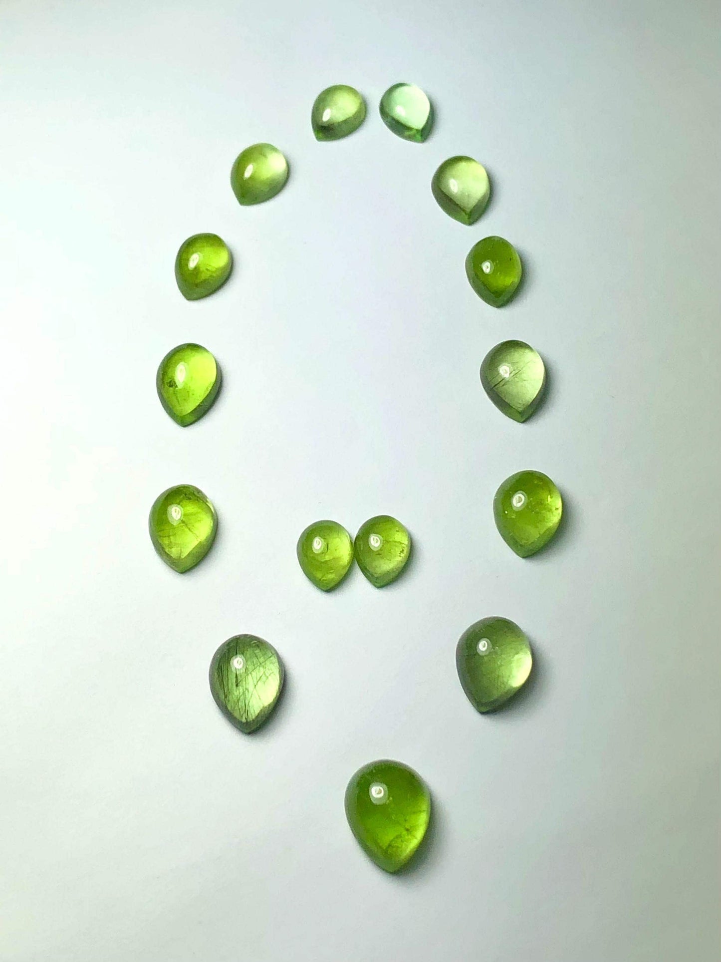 64.70 CT Peridot Cabochon Set: Natural Gemstones, Pakistan Origin