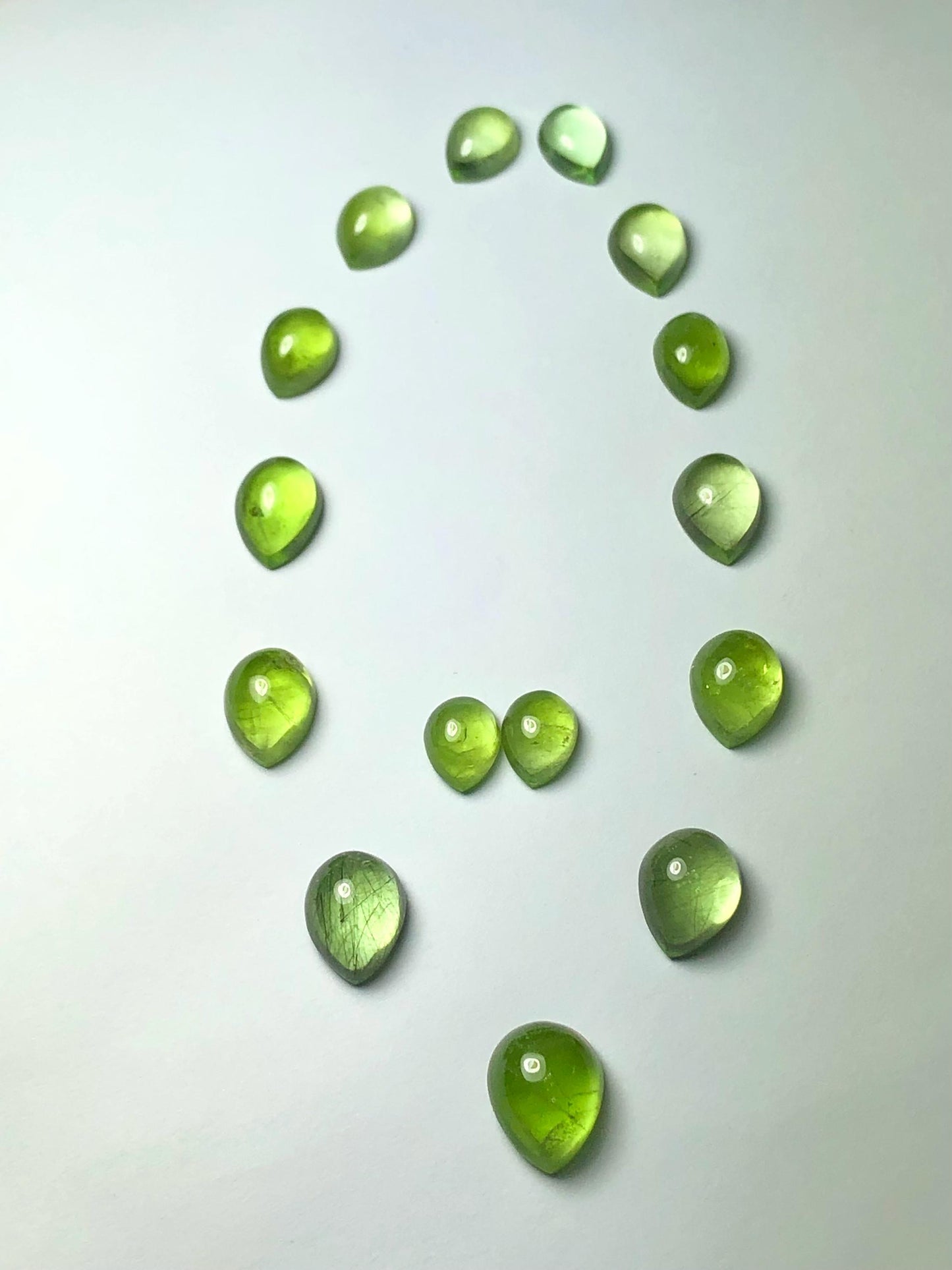 64.70 CT Peridot Cabochon Set: Natural Gemstones, Pakistan Origin