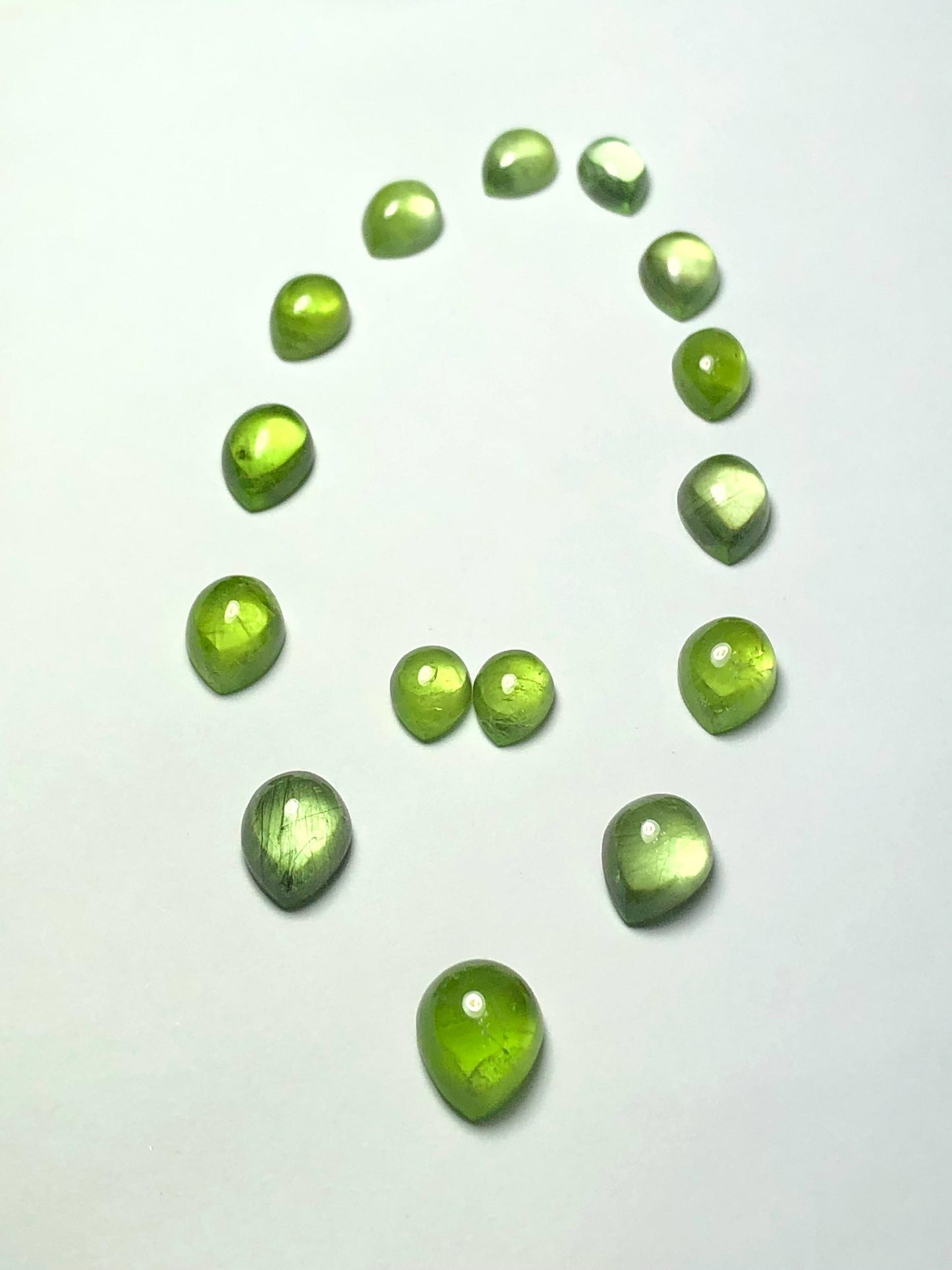 64.70 CT Peridot Cabochon Set: Natural Gemstones, Pakistan Origin