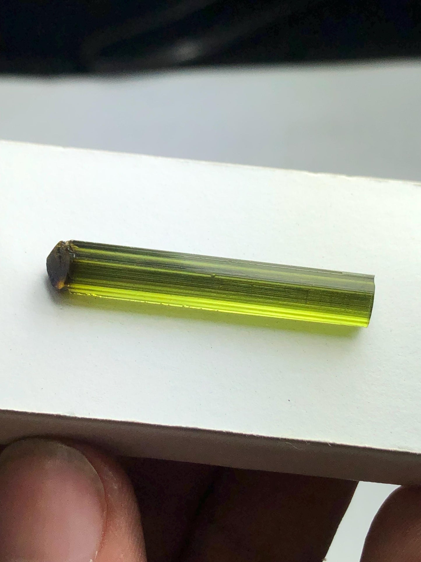 Olive Green Tourmaline Crystal 10.75 ct – Terminated Afghan Mineral