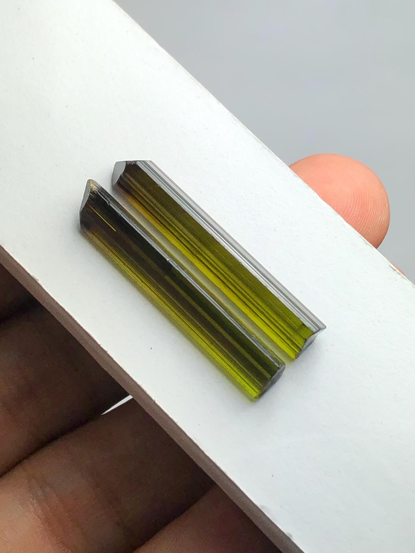 Olive Green Tourmaline Crystal Pair 20 ct – Terminated Afghan Minerals