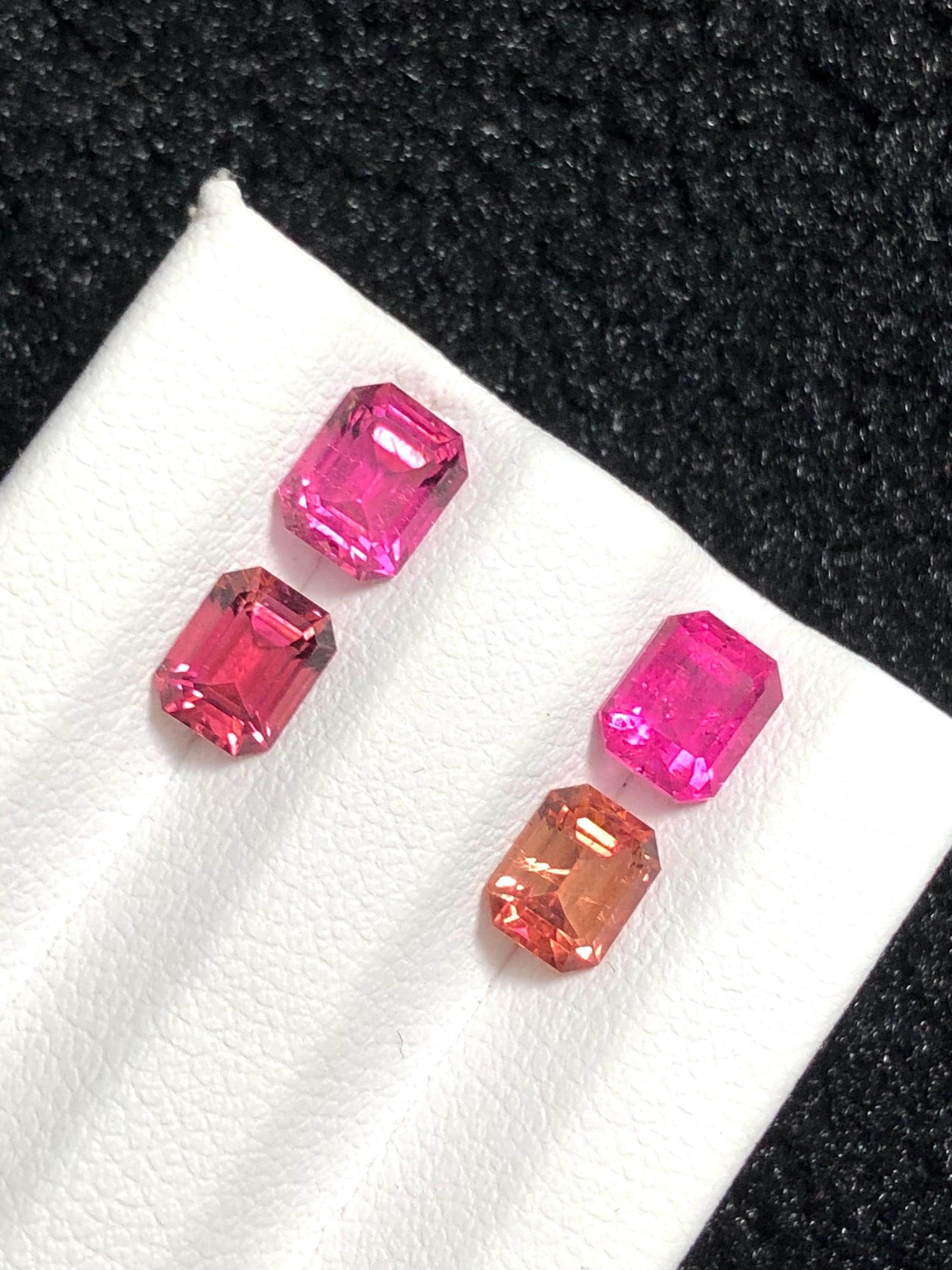 Rubellite Reverse Tourmaline Pair Faceted 3.40 ct - Stones for Earrings