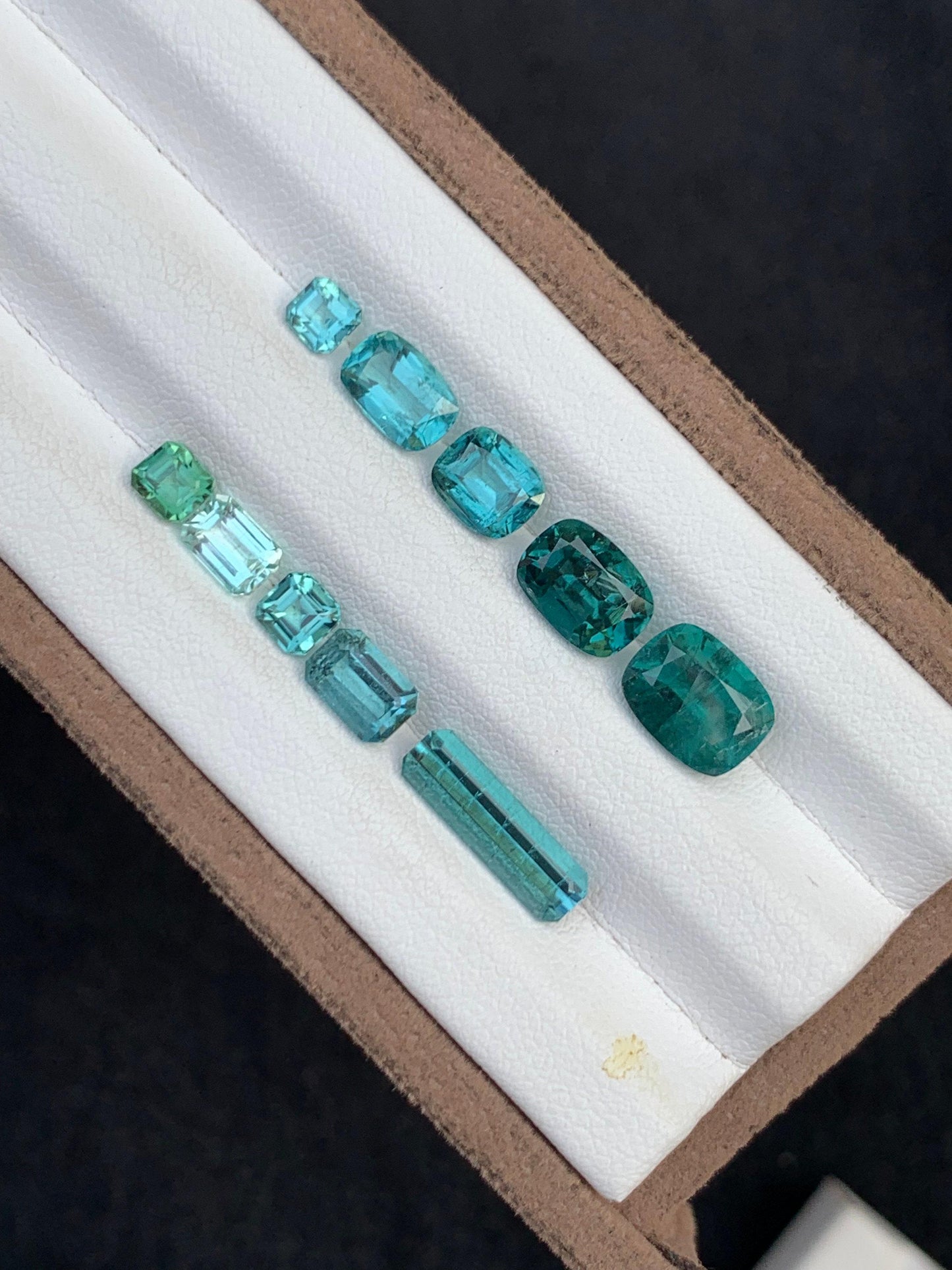 Blue Tourmaline Faceted Lot 9.75 ct - Loose Stones Parcel for Jewelers