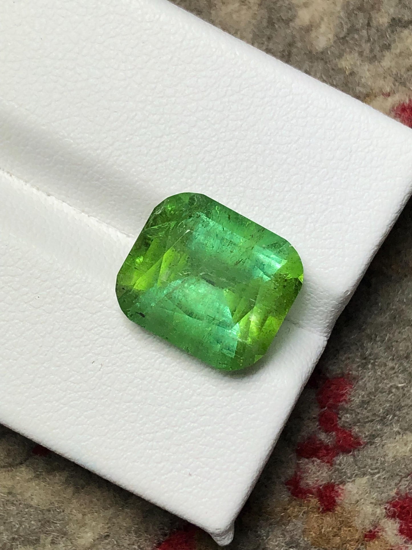 Natural Green Tourmaline Faceted 7.20 ct - Gemstone for Jewelry from Afghanistan