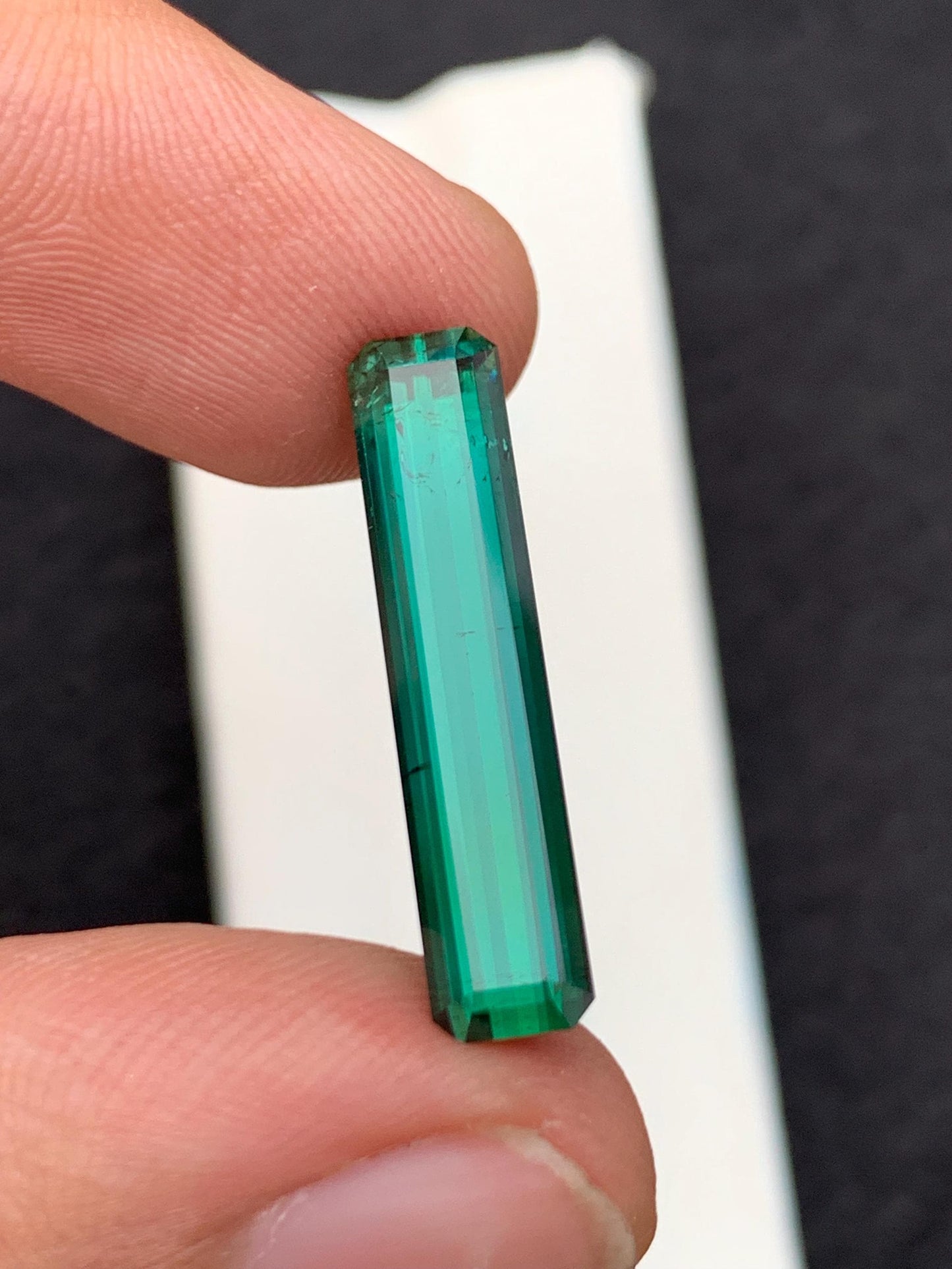 Bluish Green Tourmaline Faceted 7 ct - Fine Jewelry Gemstone