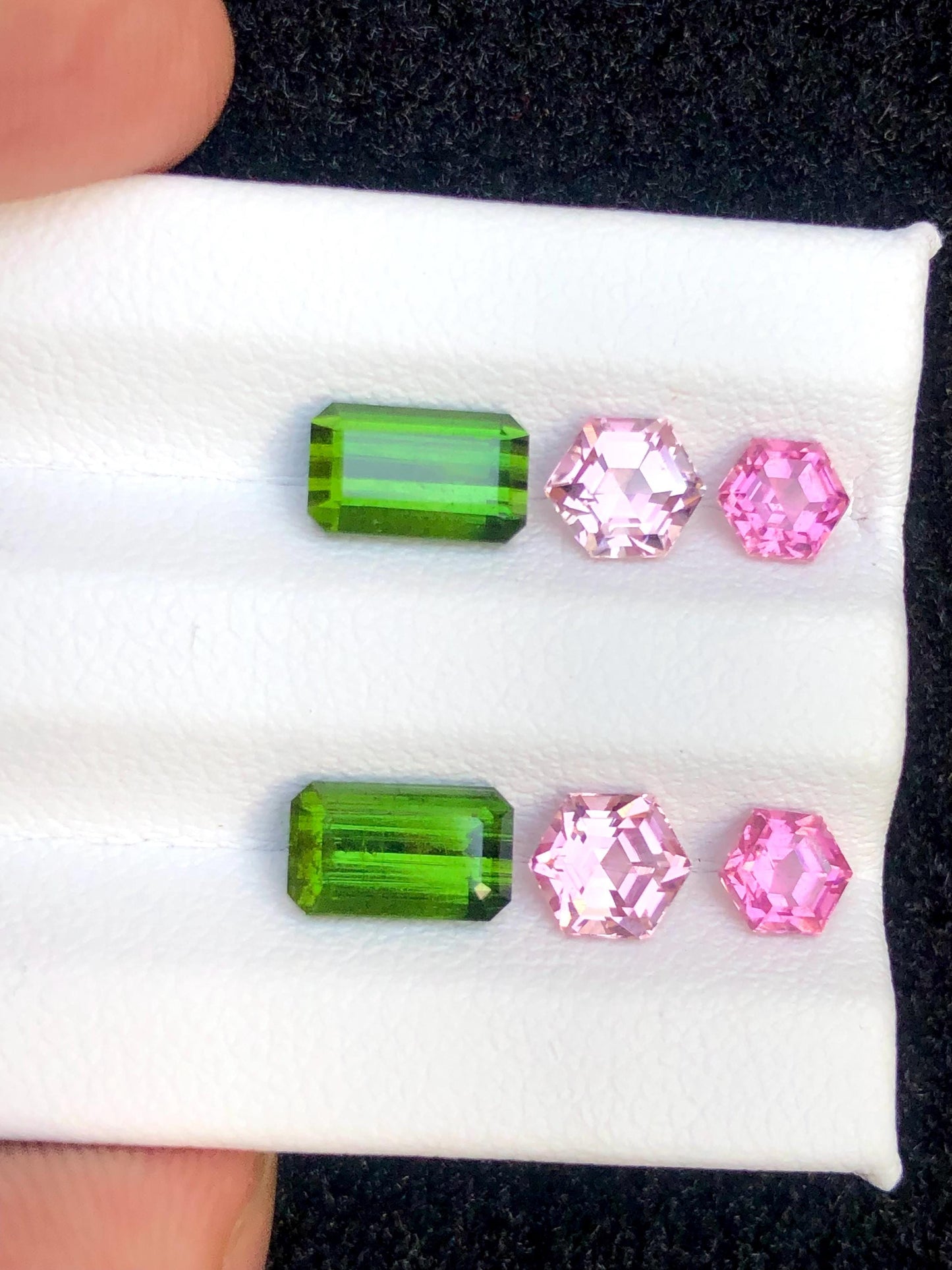 Green Pink Tourmaline Faceted 5.20 ct - Kunar Mines Wedding Jewelry
