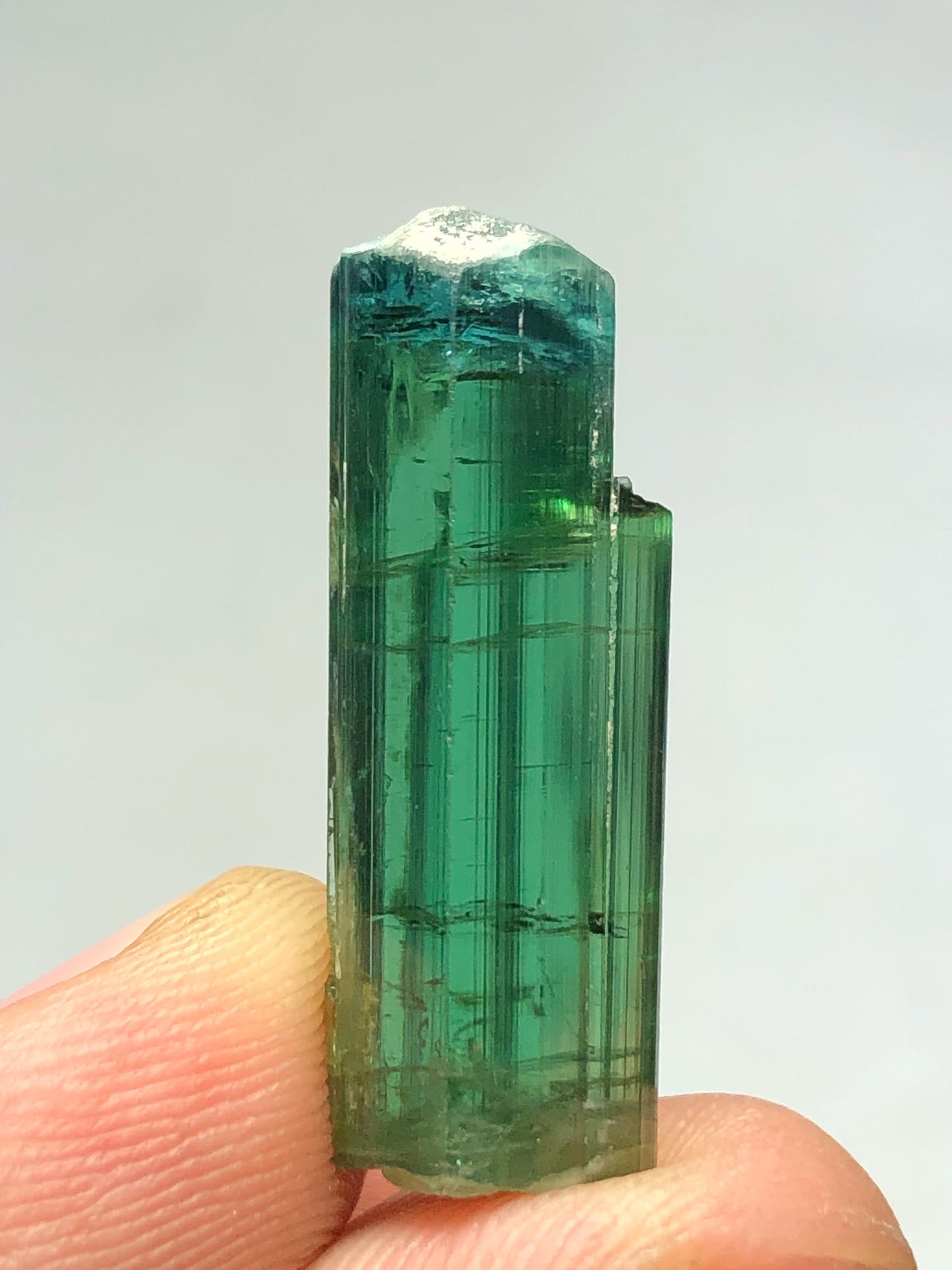 Bluish Green Tourmaline Crystal 14 ct - Healing Crystal Piece