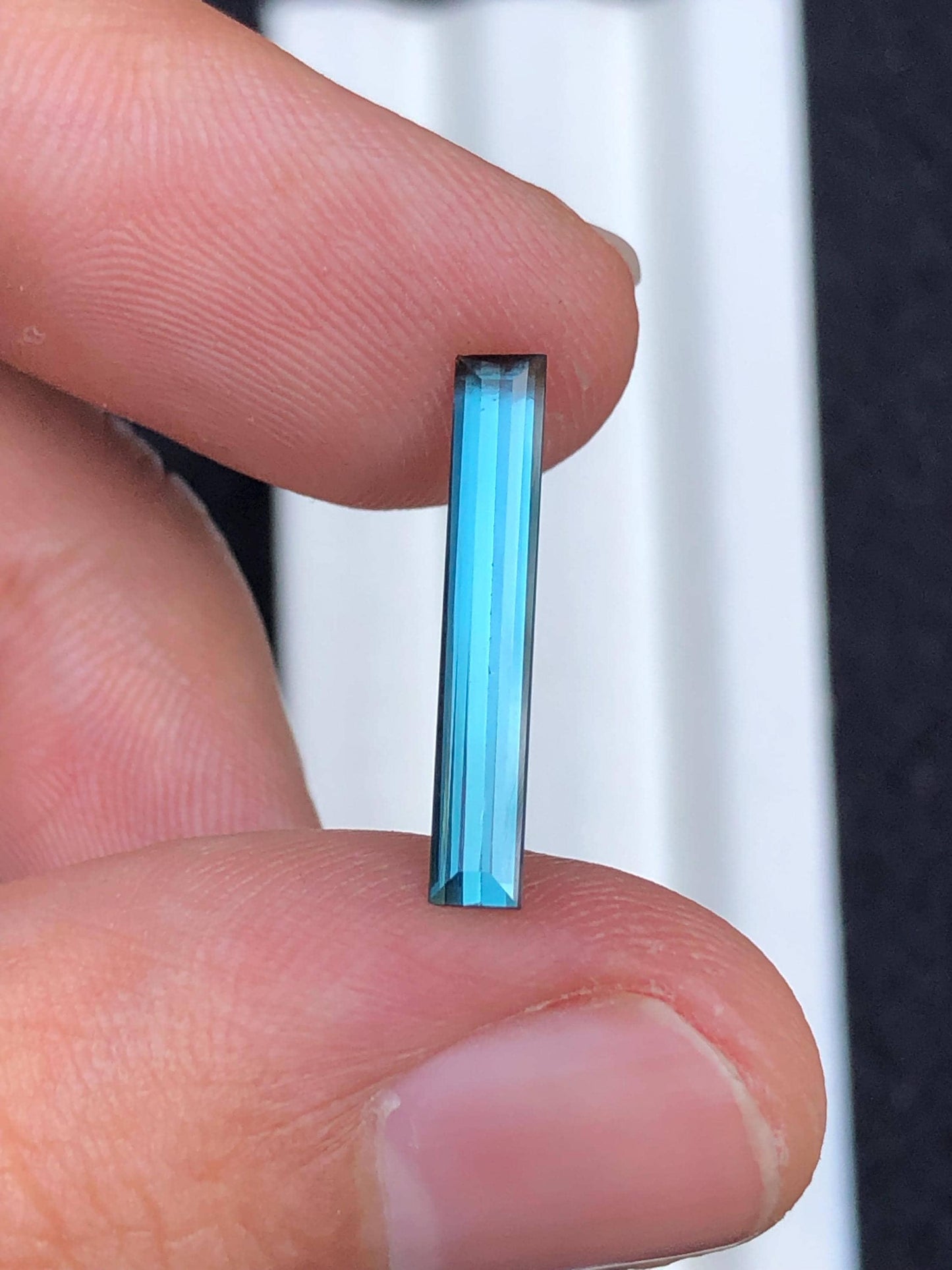 Neon Blue Tourmaline Faceted 1.30 ct - Wedding Jewelry Highlight