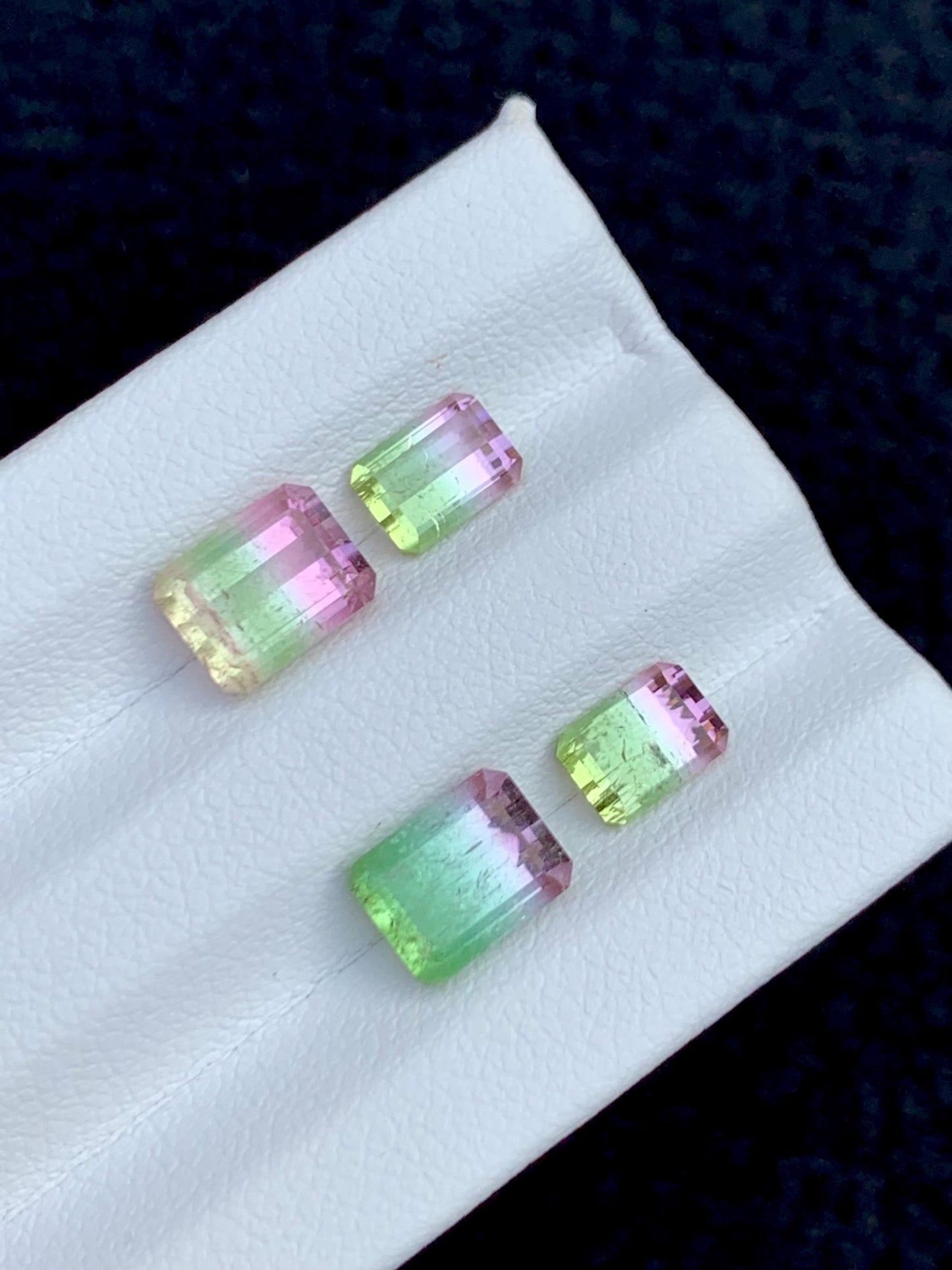 Watermelon Tourmaline Faceted Pair 5.70 ct - Jewelry Making Stones