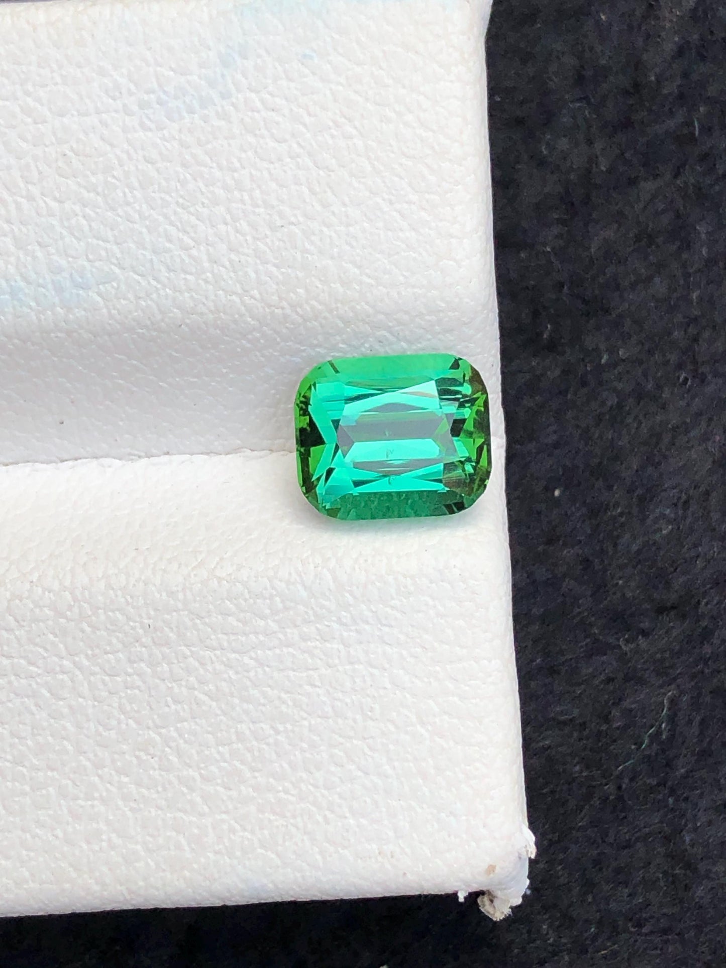 Bluish Green Tourmaline Faceted 1.55 ct - Calibrated Engagement Gem