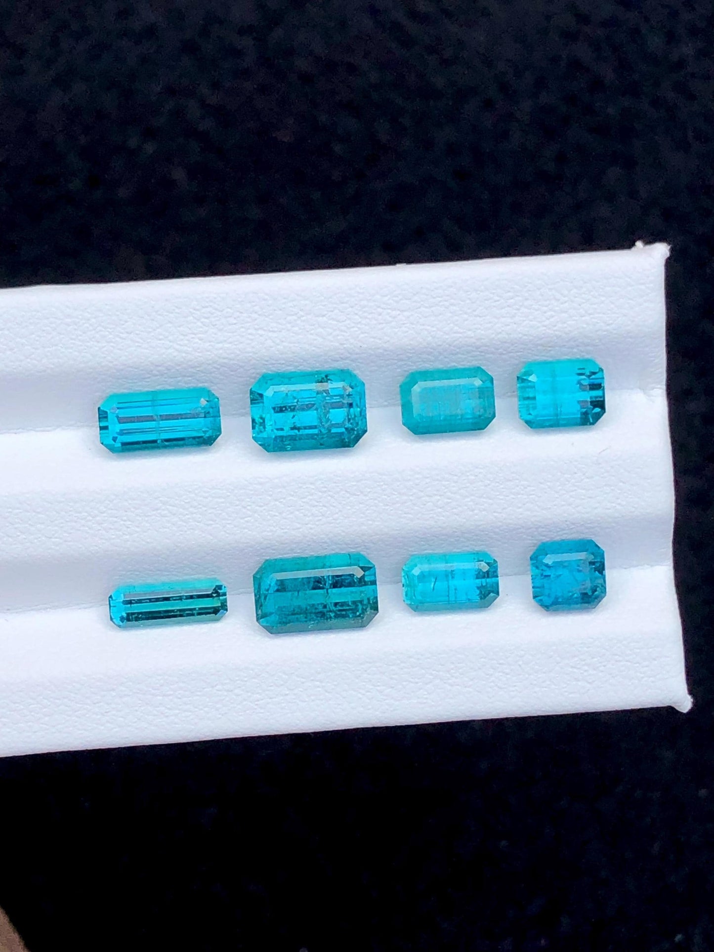 Neon Blue Tourmaline Faceted Lot 11.45 ct - Statement Jewelry Gems