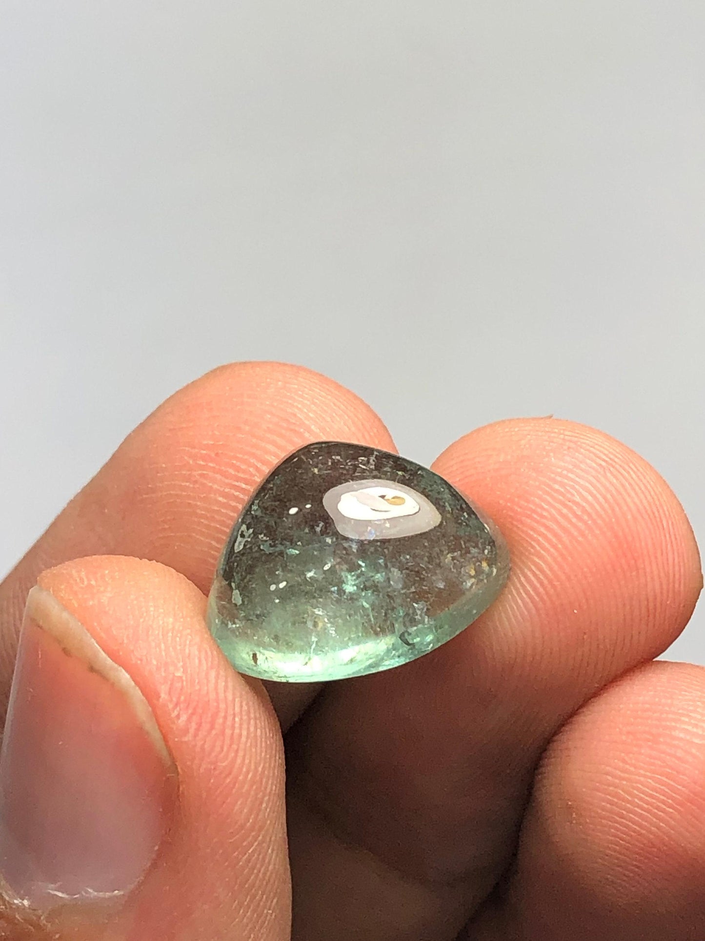 Seafoam Tourmaline Cabochon 11 ct - Engagement Ring Cabochon