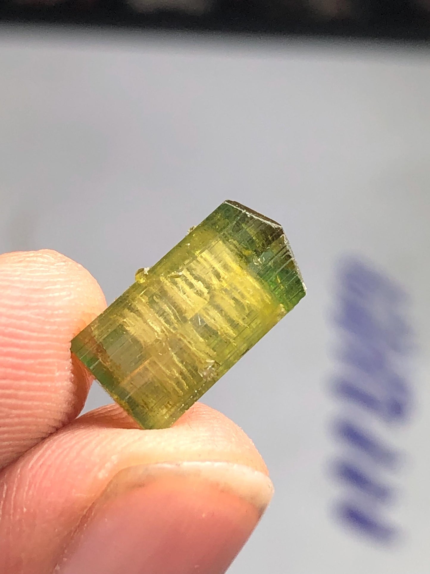 Bi Colour Tourmaline Crystal 4 ct - Terminated Collector Specimen