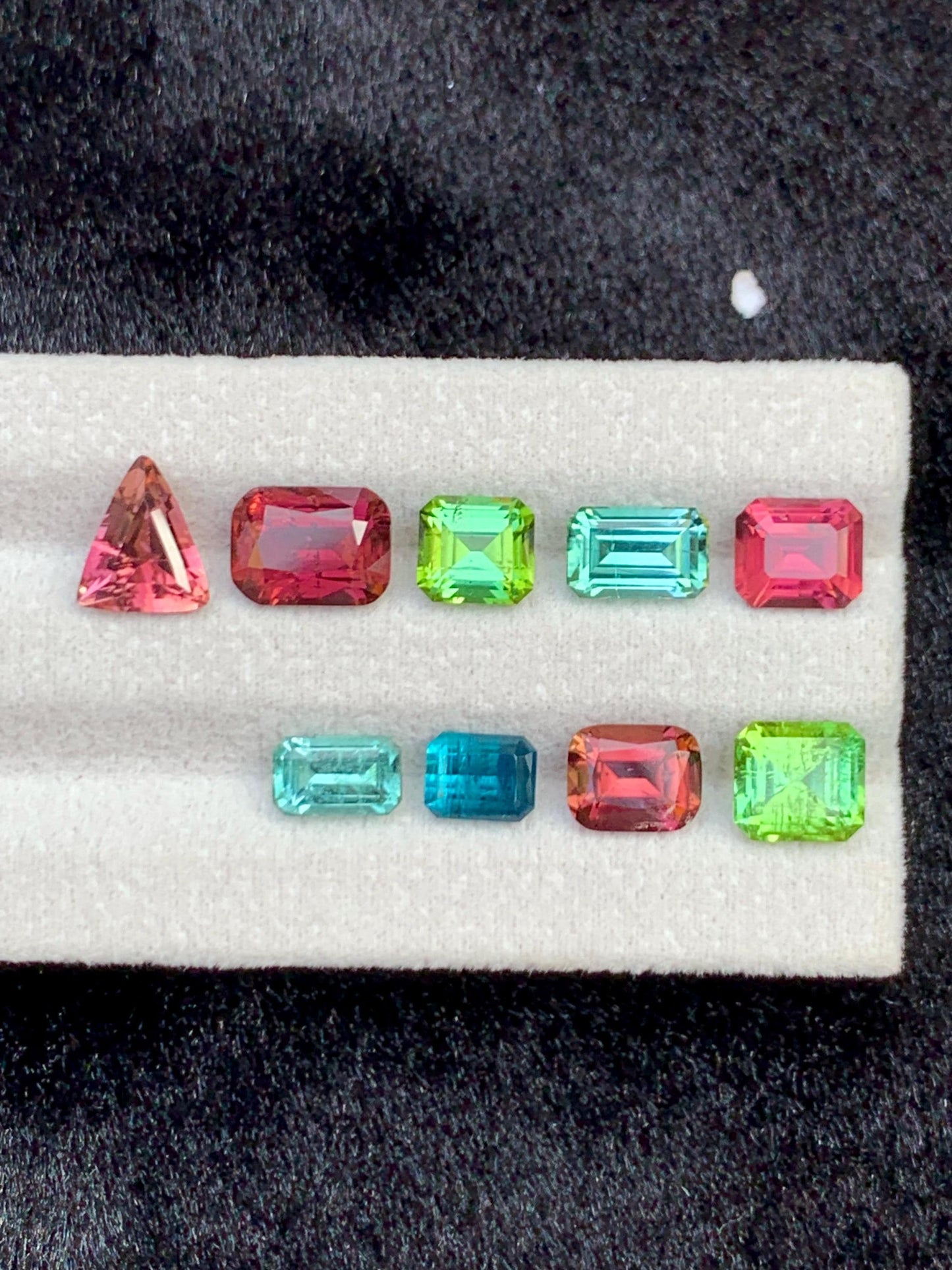 Tourmaline Faceted Lot 12.40 ct – Multi Colour Natural Faceted Stones