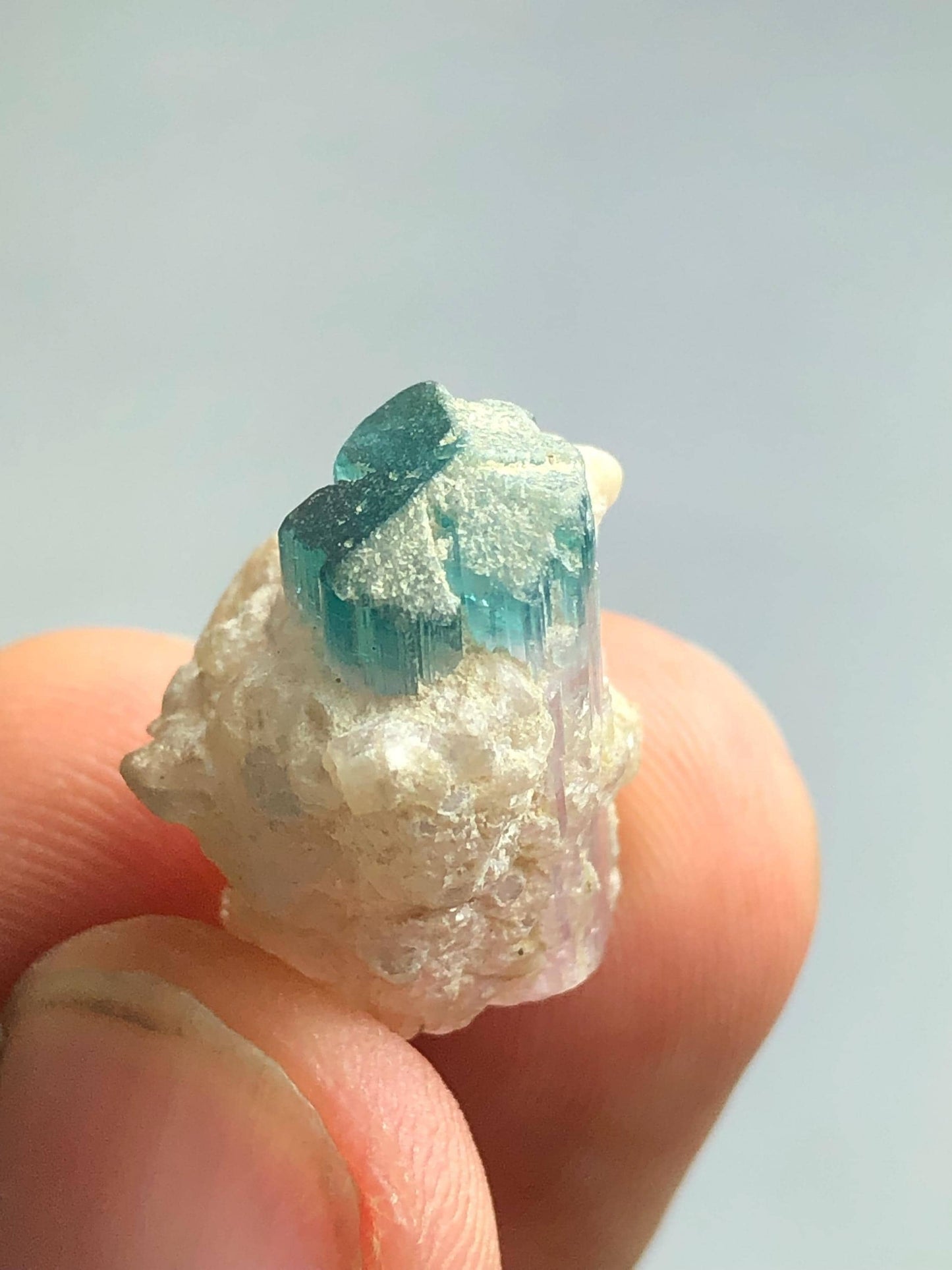 Bi Colour Tourmaline Crystal 23 ct - Natural Collector Specimen from Afghanistan