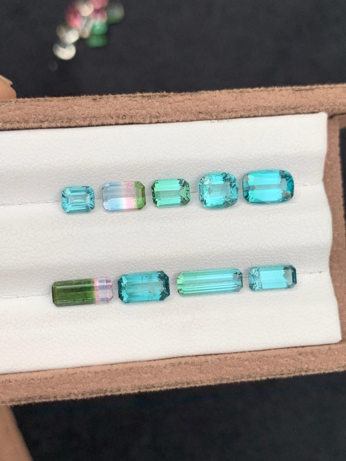 Neon Blue Tourmaline Faceted Lot 6.35 ct - Gem Parcel for Jewelry Making