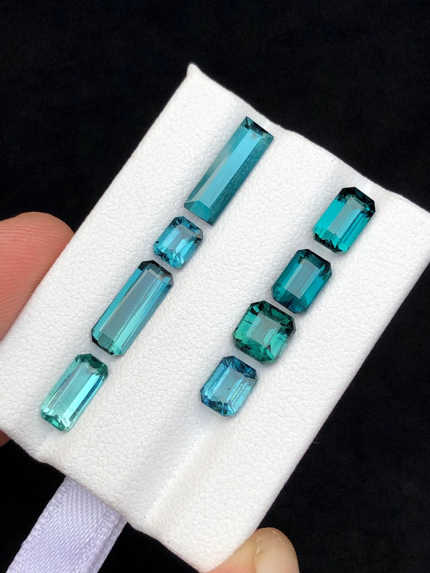 Blue Tourmaline Faceted Lot 7.25 ct - Natural Stones for Jewelry Making