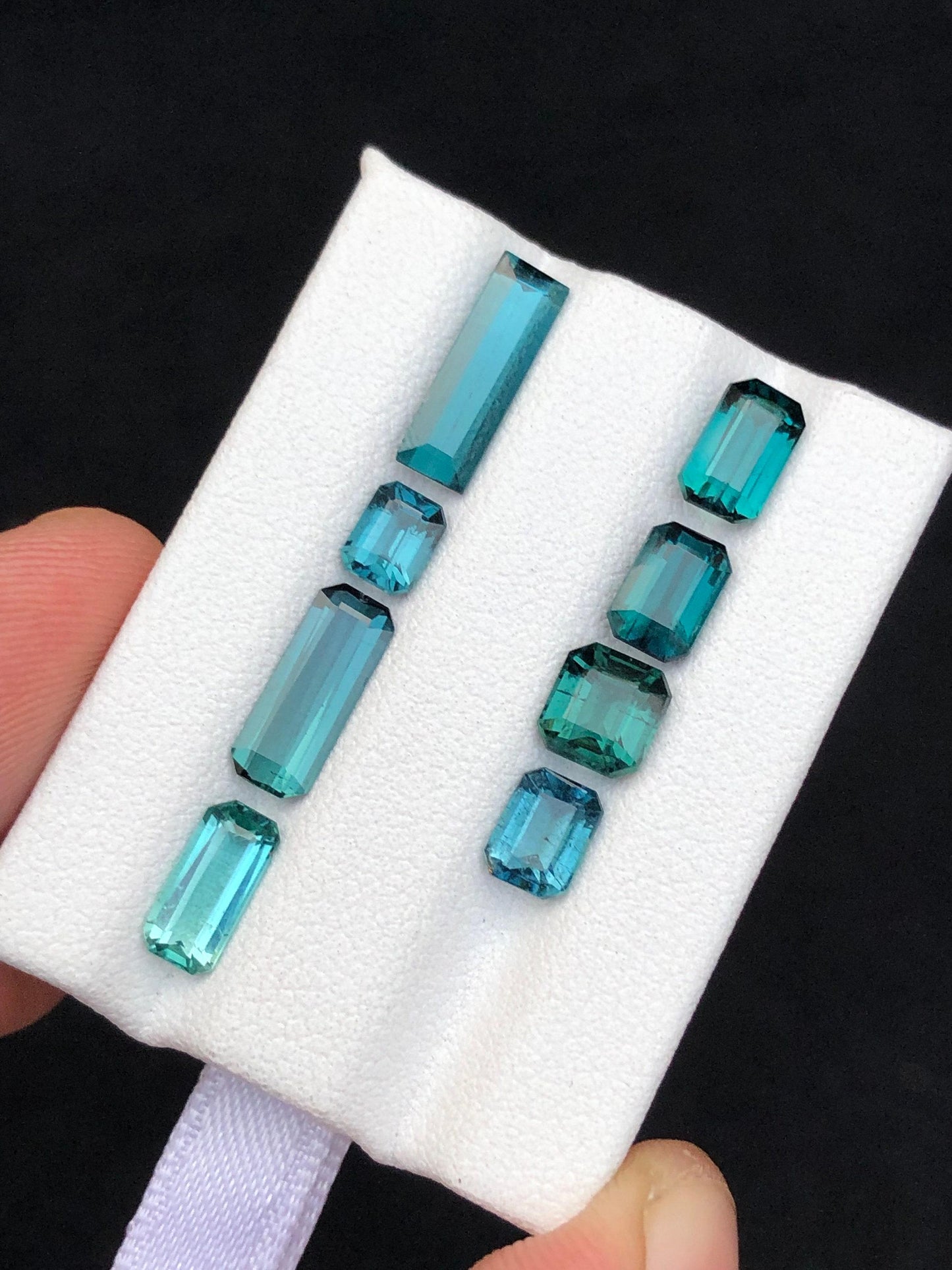 Blue Tourmaline Faceted Lot 7.25 ct - Natural Stones for Jewelry Making
