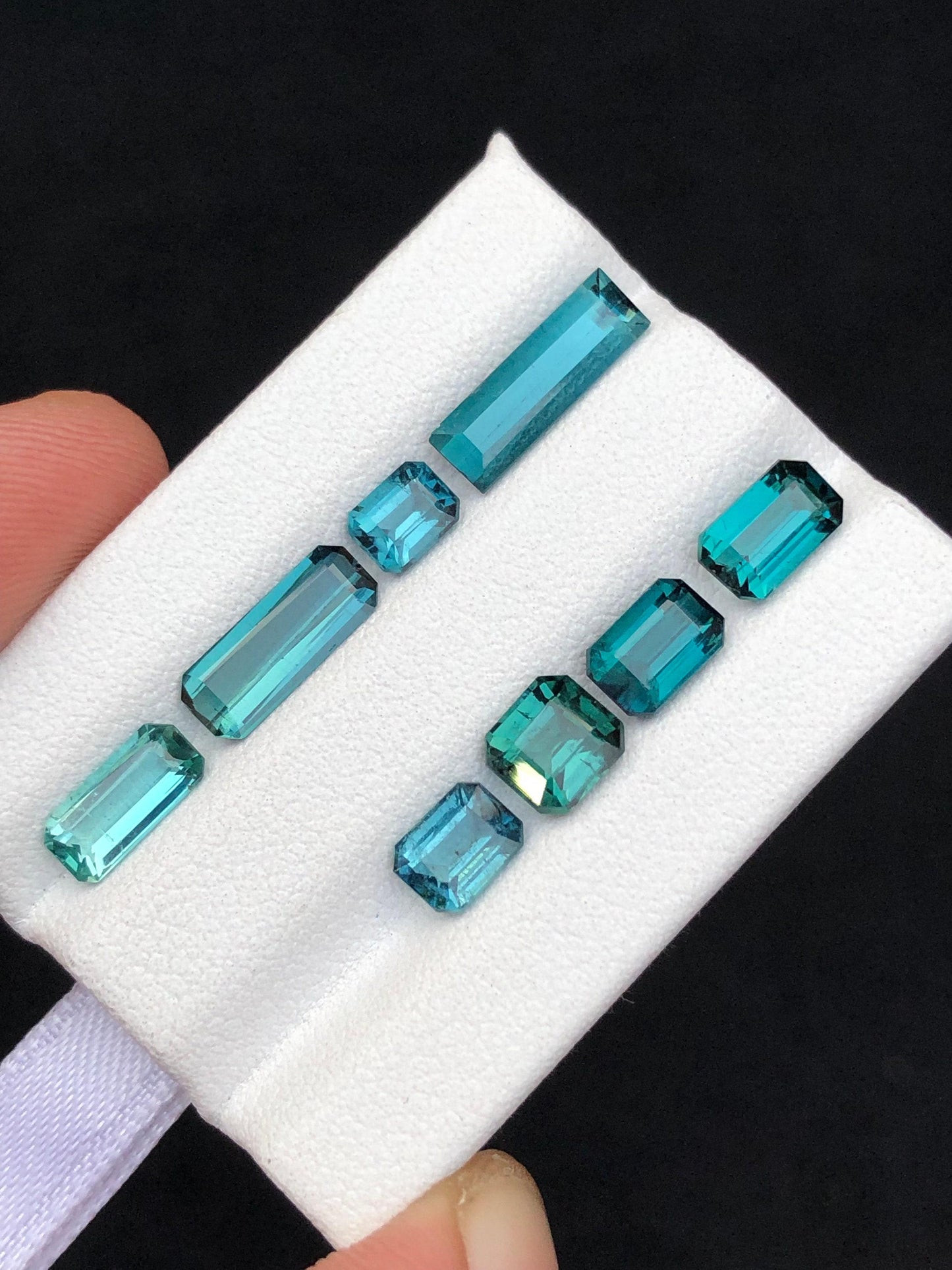 Blue Tourmaline Faceted Lot 7.25 ct - Natural Stones for Jewelry Making