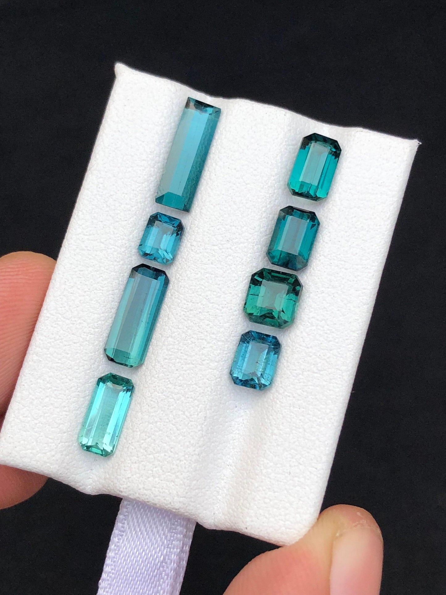 Blue Tourmaline Faceted Lot 7.25 ct - Natural Stones for Jewelry Making