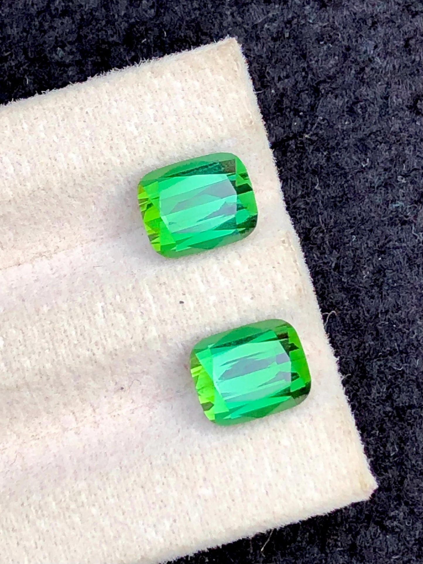 Green Tourmaline Pair 5.45 ct - Matching Stones for Jewelry Designers