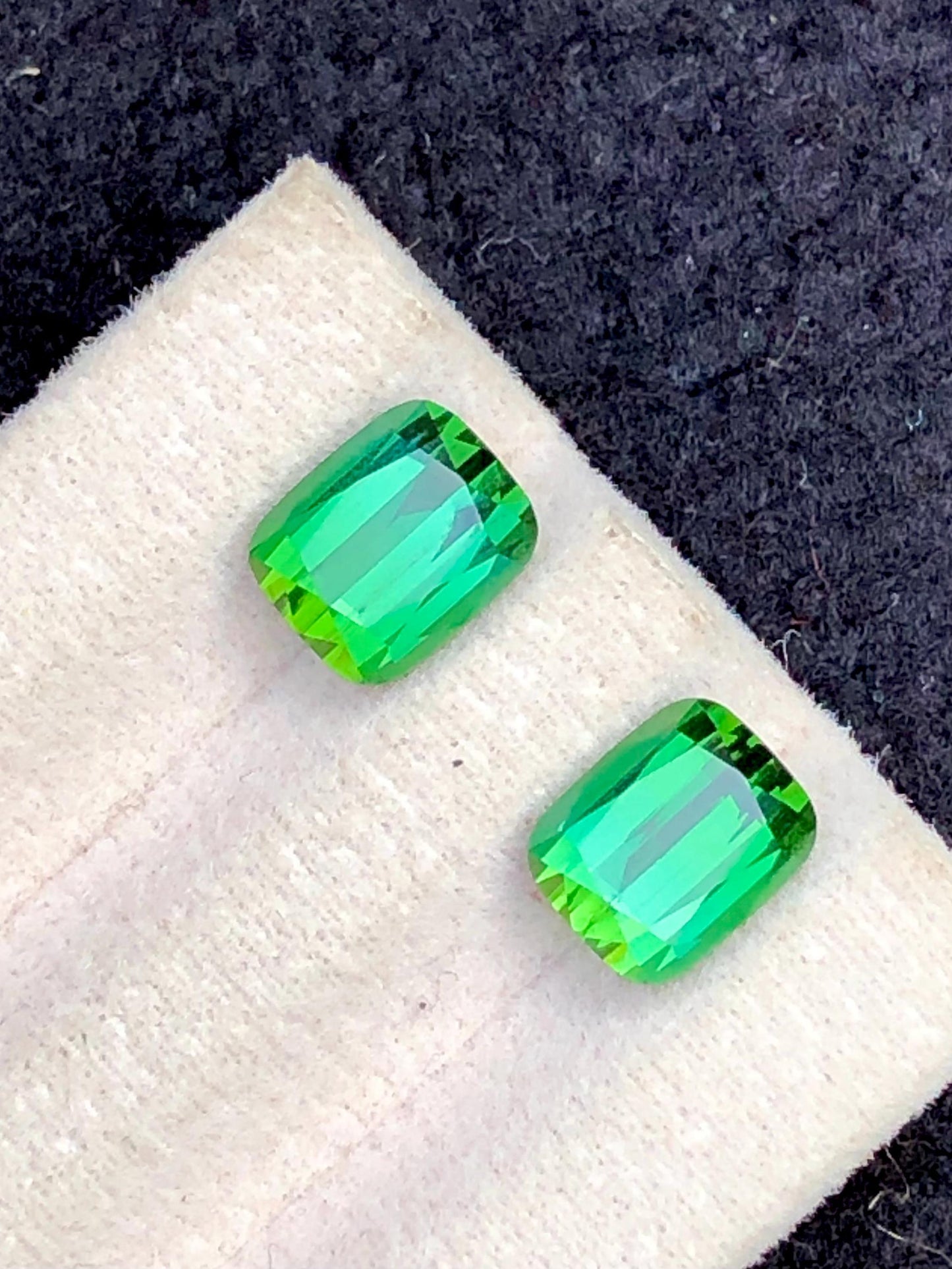 Green Tourmaline Pair 5.45 ct - Matching Stones for Jewelry Designers