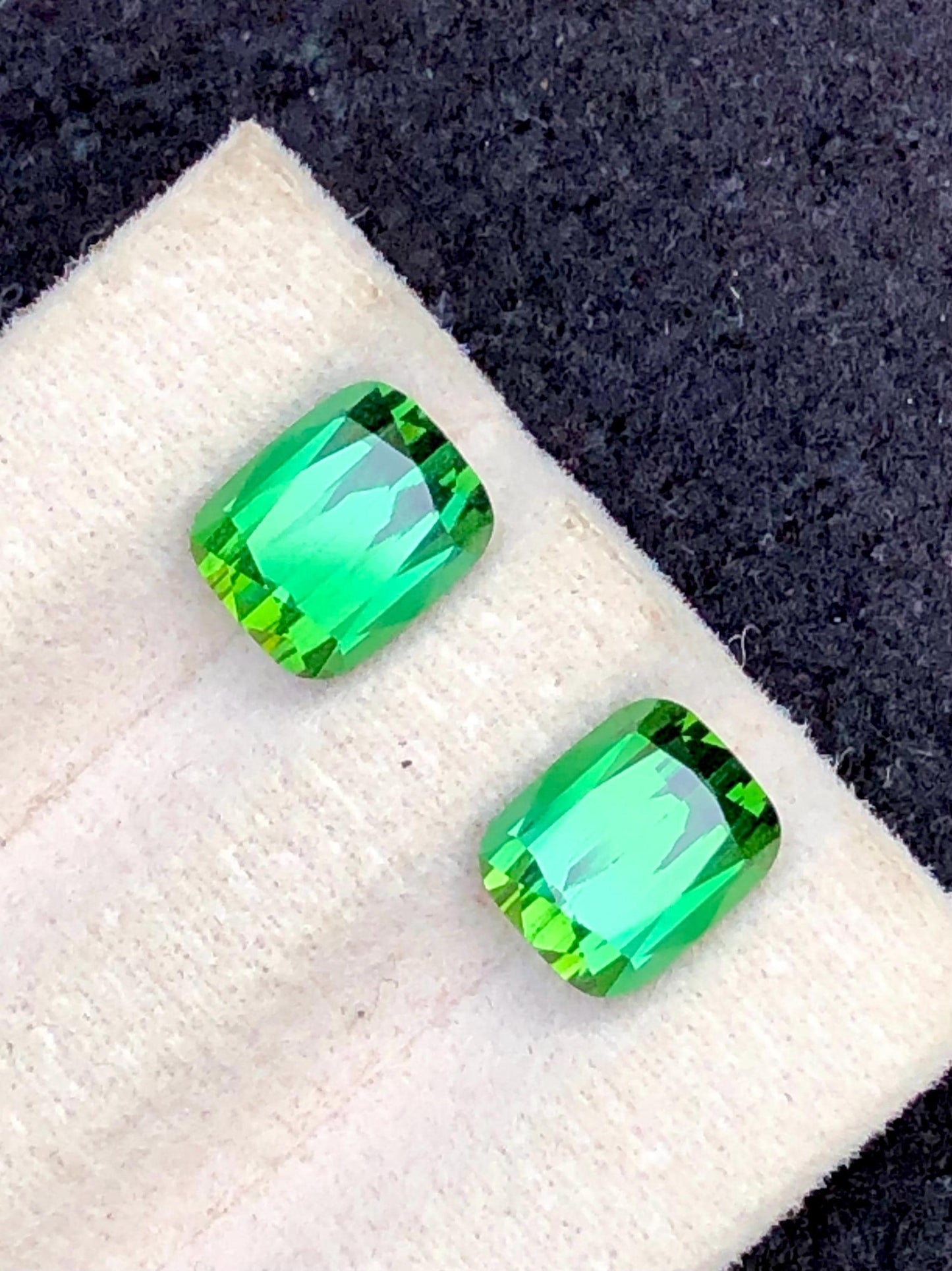 Green Tourmaline Pair 5.45 ct - Matching Stones for Jewelry Designers