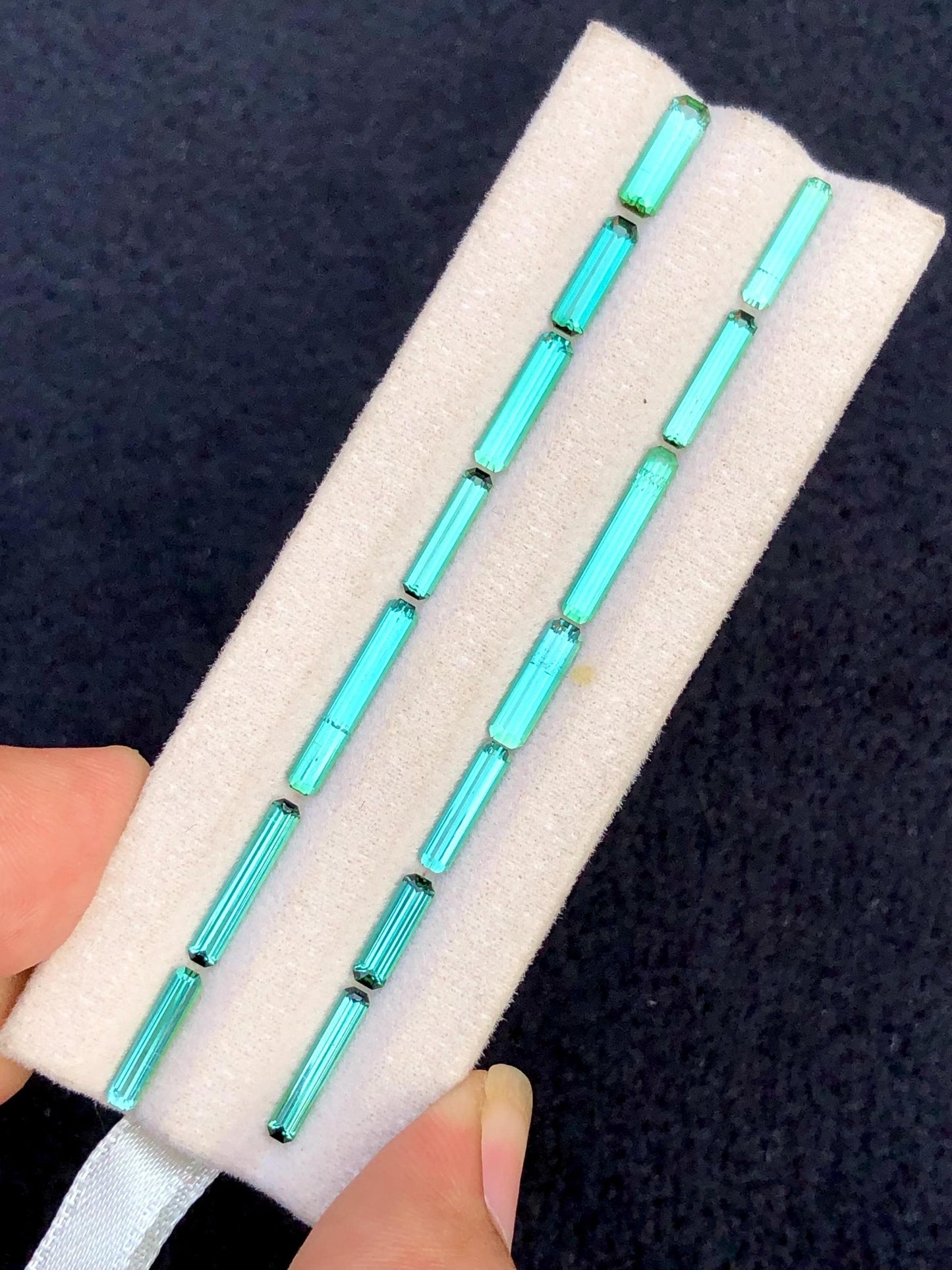 Bluish Green Tourmaline Faceted Lot 13.25 ct - Natural Afghan Gemstones