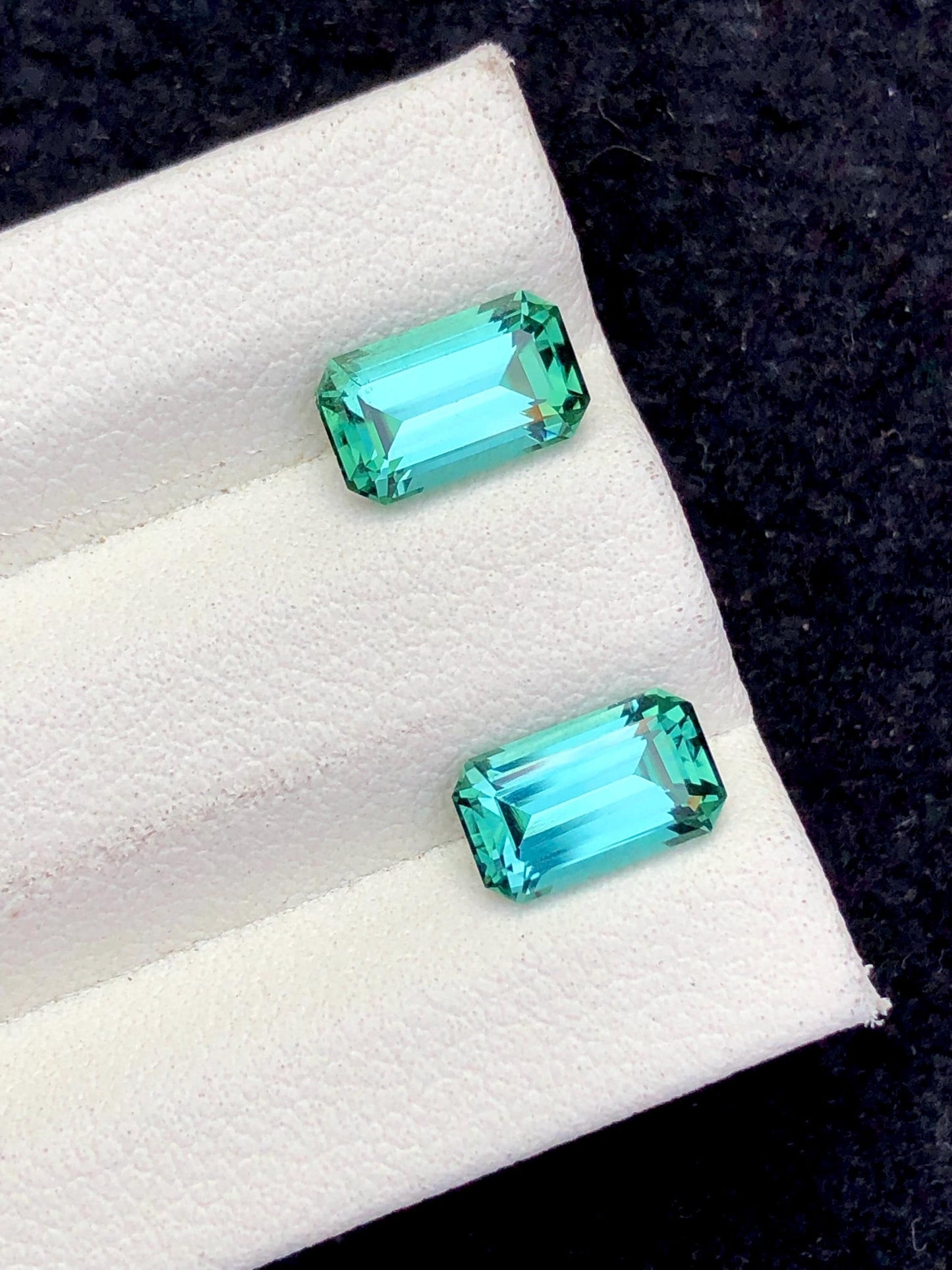 Blue Green Tourmaline Pair 2.80 ct - Matching Stones for Earrings