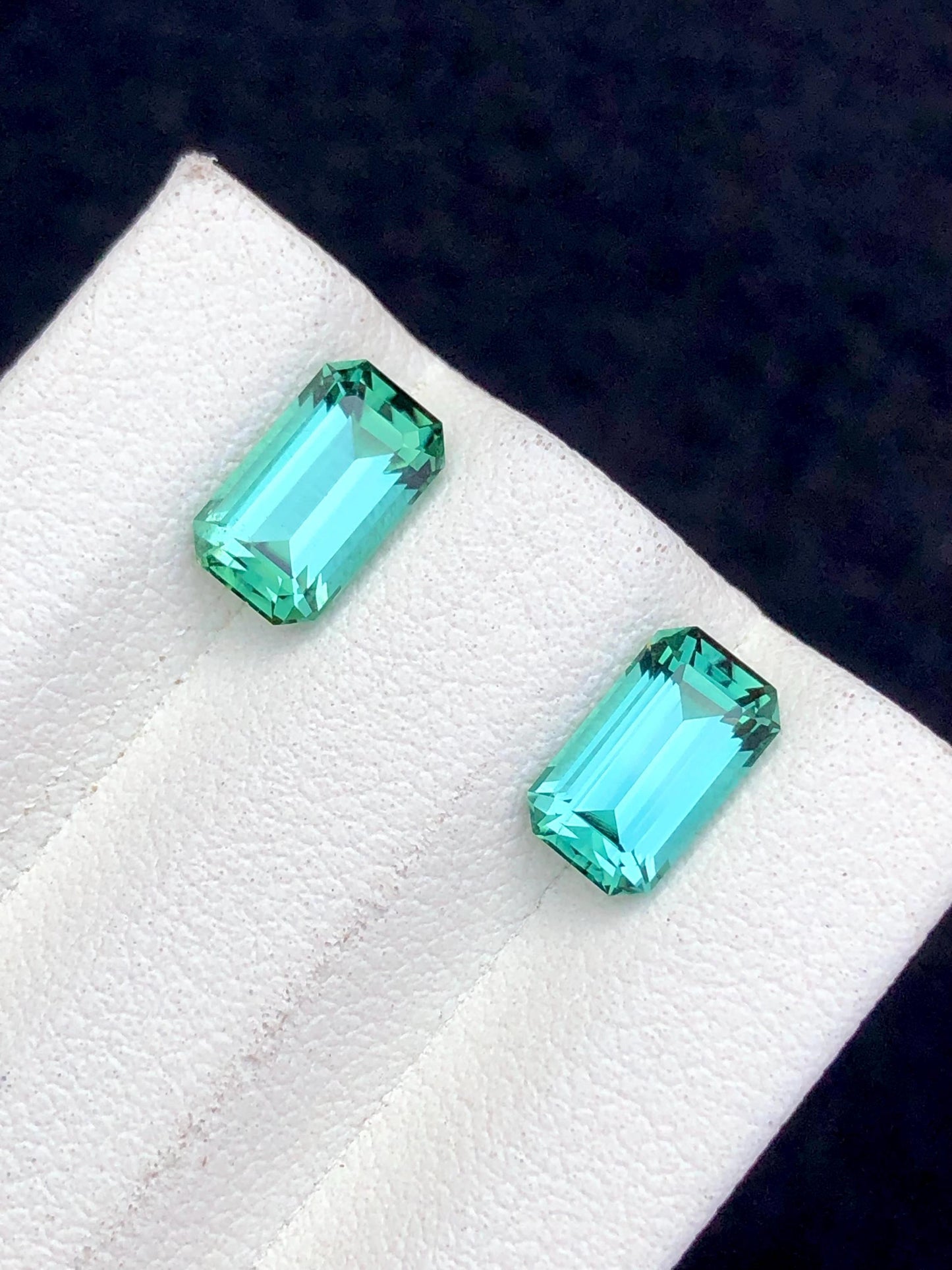 Blue Green Tourmaline Pair 2.80 ct - Matching Stones for Earrings