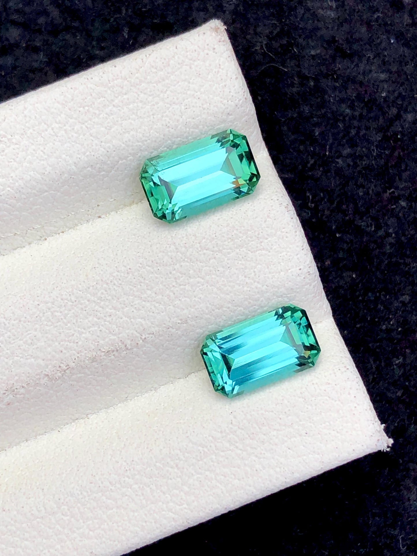 Blue Green Tourmaline Pair 2.80 ct - Matching Stones for Earrings