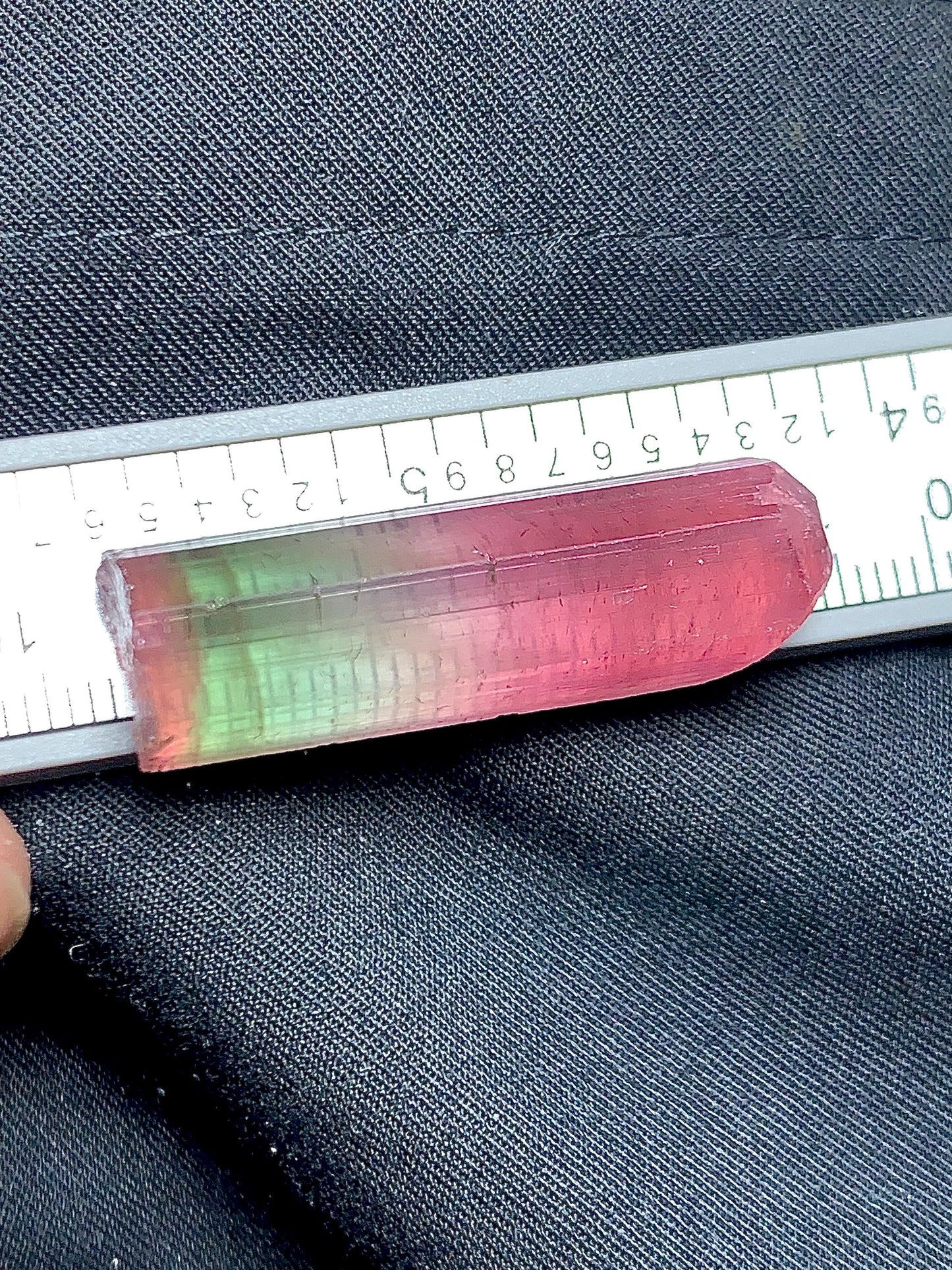 Tri Colour Tourmaline Crystal 33 ct - Rainbow Crystal for Energy Healing