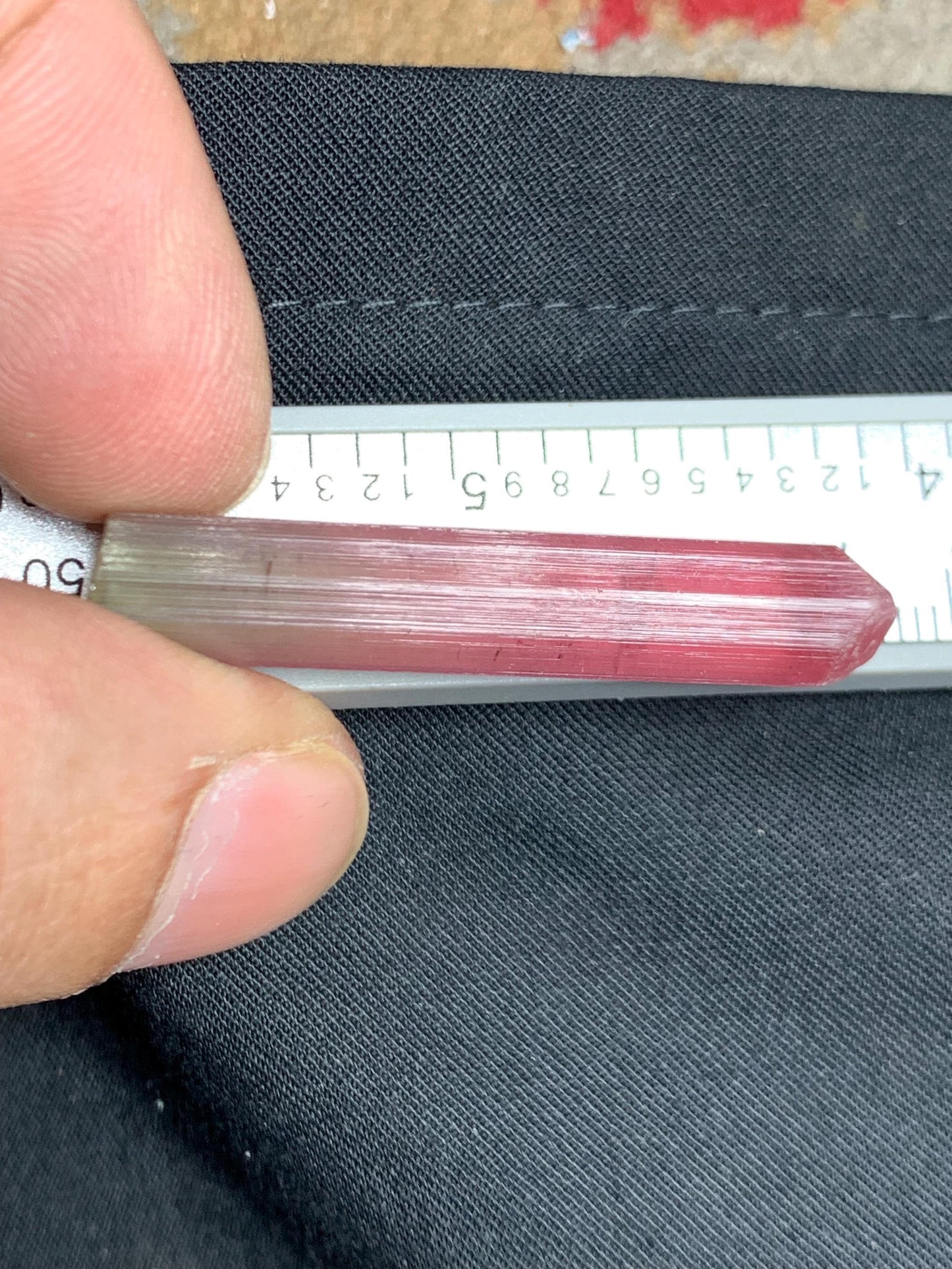 Bi Colour Tourmaline Crystal 52 ct - Afghan Crystal for Meditation Display