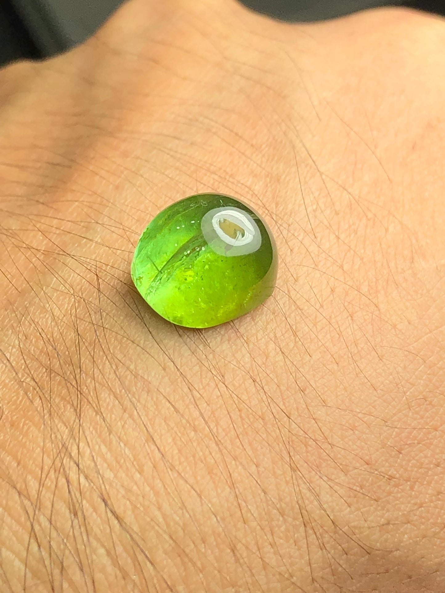 Green Tourmaline Cabochon 10.85 ct - Gentle Earth Energy for Jewelry Lovers