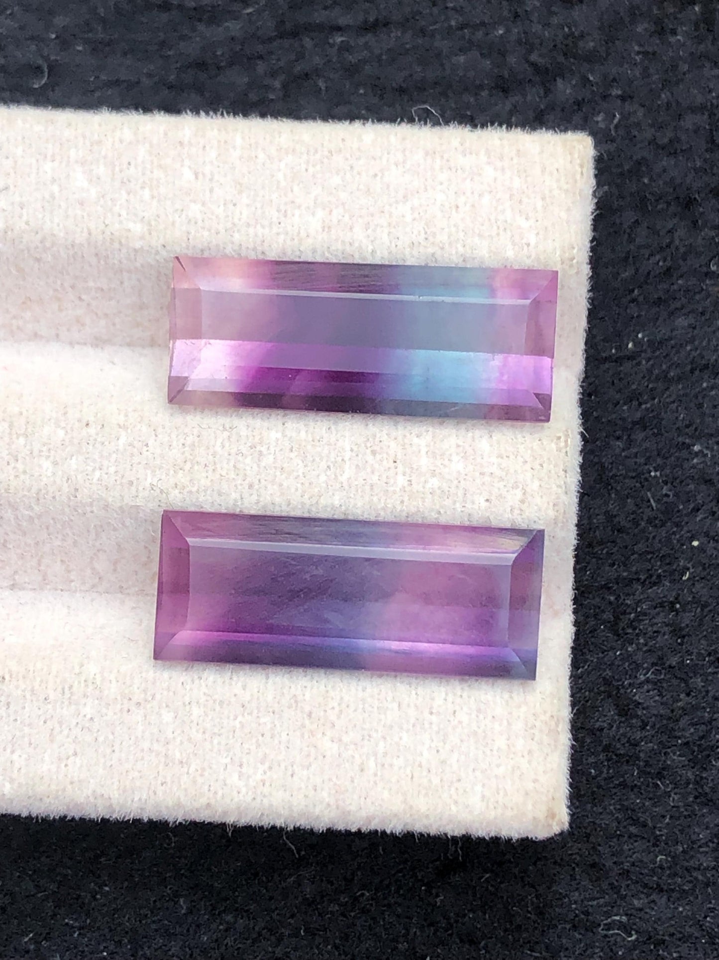 Rainbow Fluorite Cabochon Pair 13.75 ct - Chakra Stones for Spiritual Healing