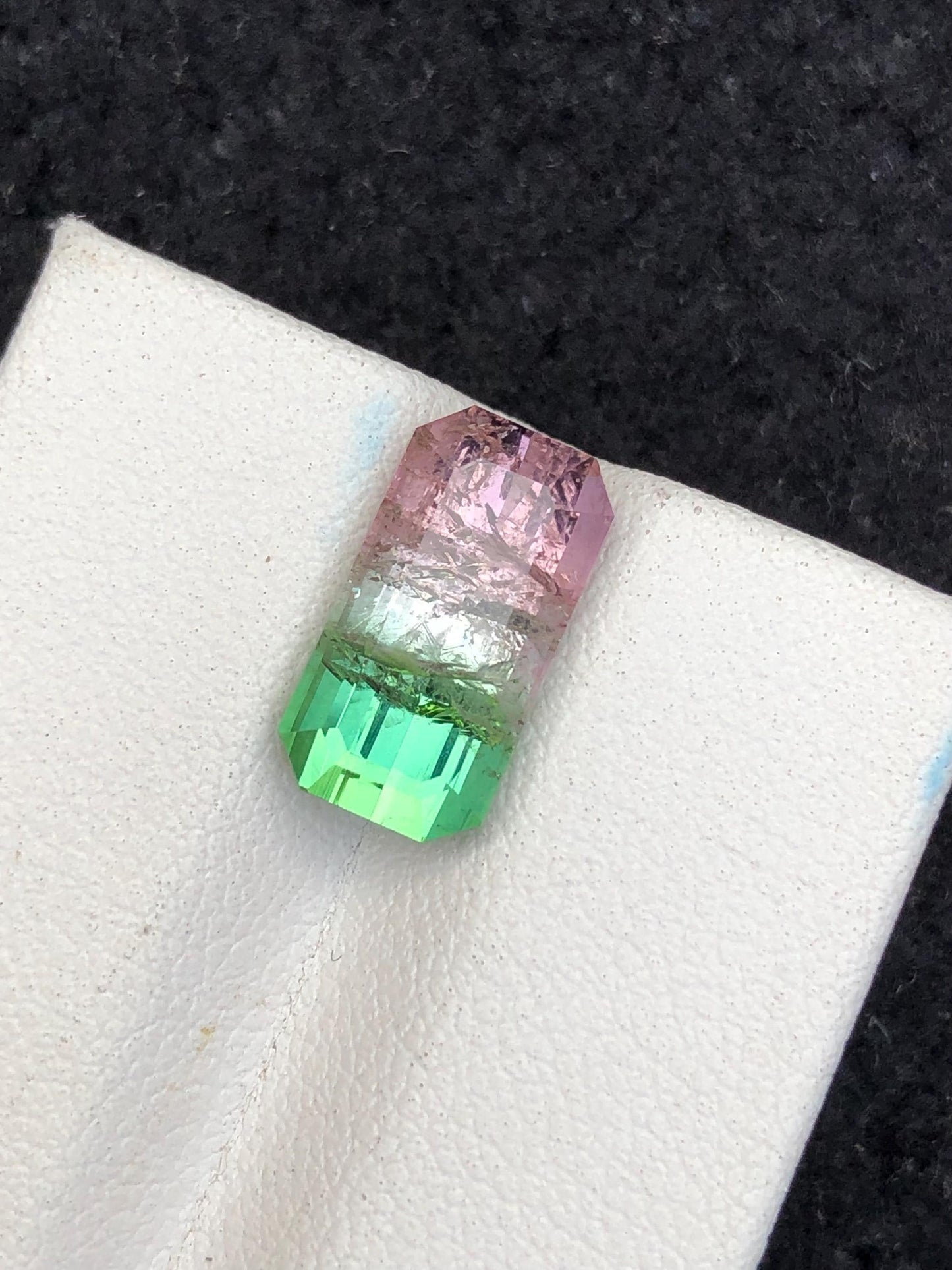 Watermelon Tourmaline Faceted 4.90 ct - Joyful Dual Tone Gem for Jewelry