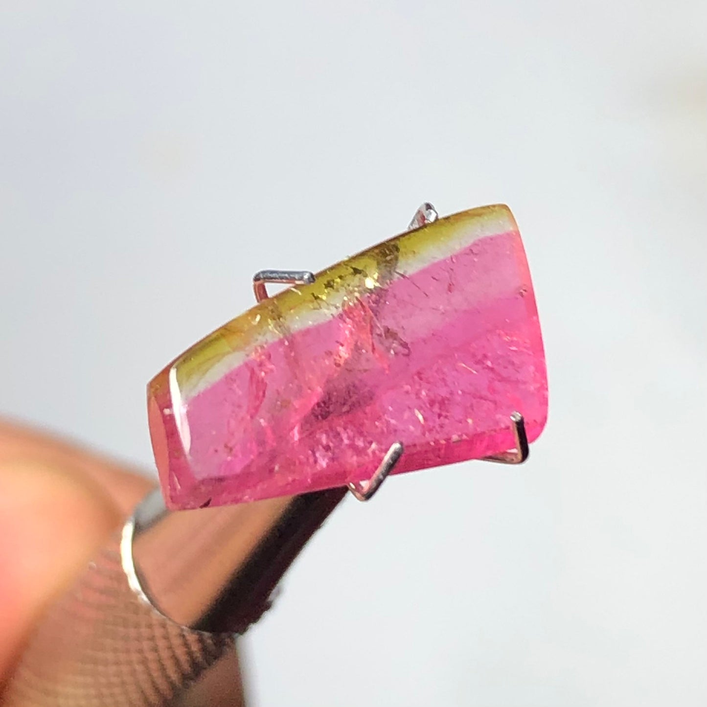 Watermelon tourmaline cabochon