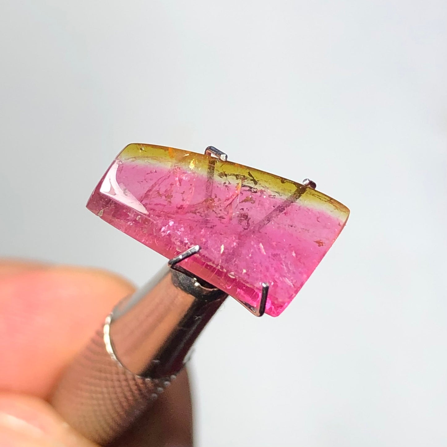Watermelon tourmaline cabochon
