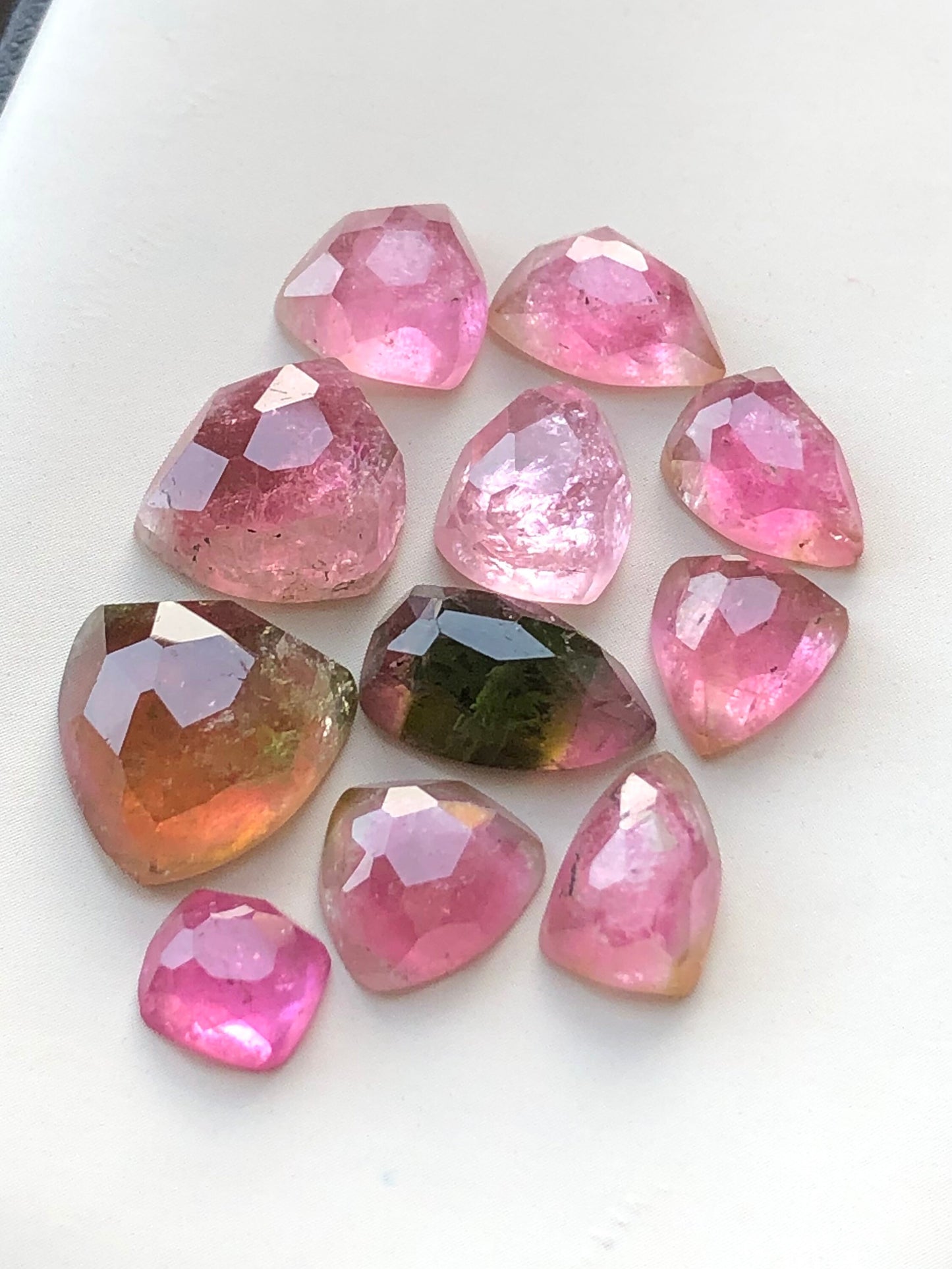 36.50 carats natural tourmaline rose cuts available flat back