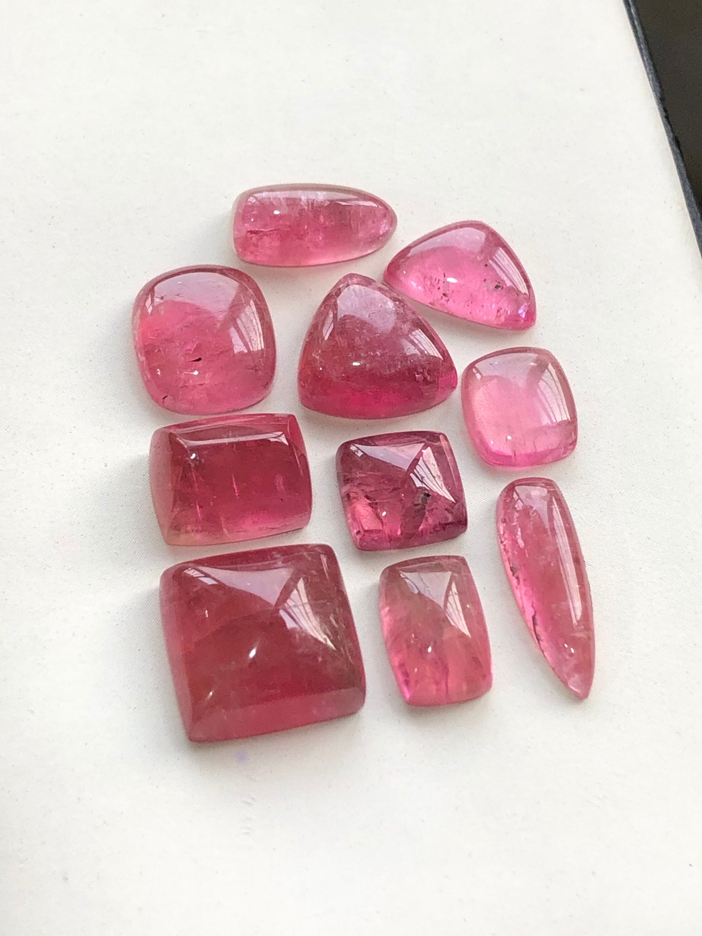 Pink tourmaline cabochons 42 carats natural origin Afghanistan