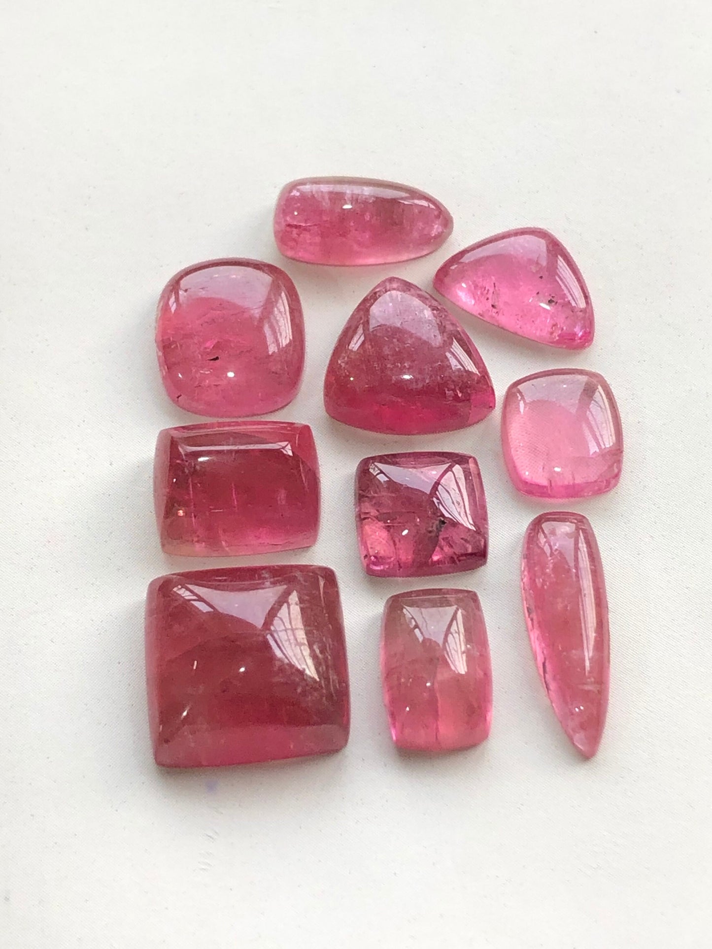 Pink tourmaline cabochons 42 carats natural origin Afghanistan