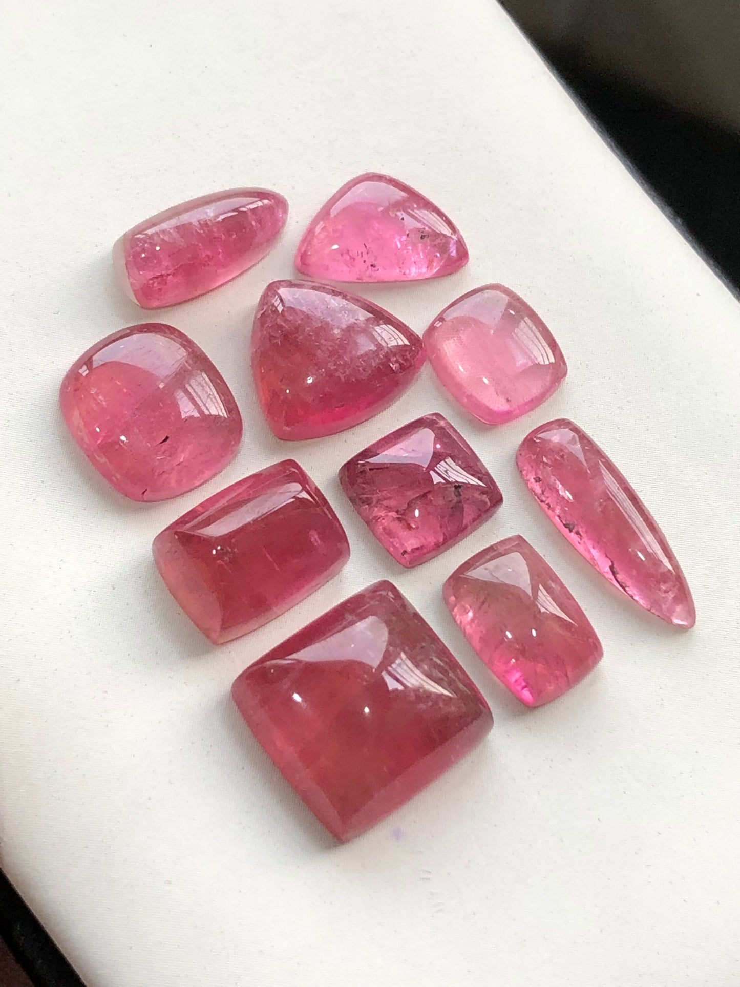 Pink tourmaline cabochons 42 carats natural origin Afghanistan