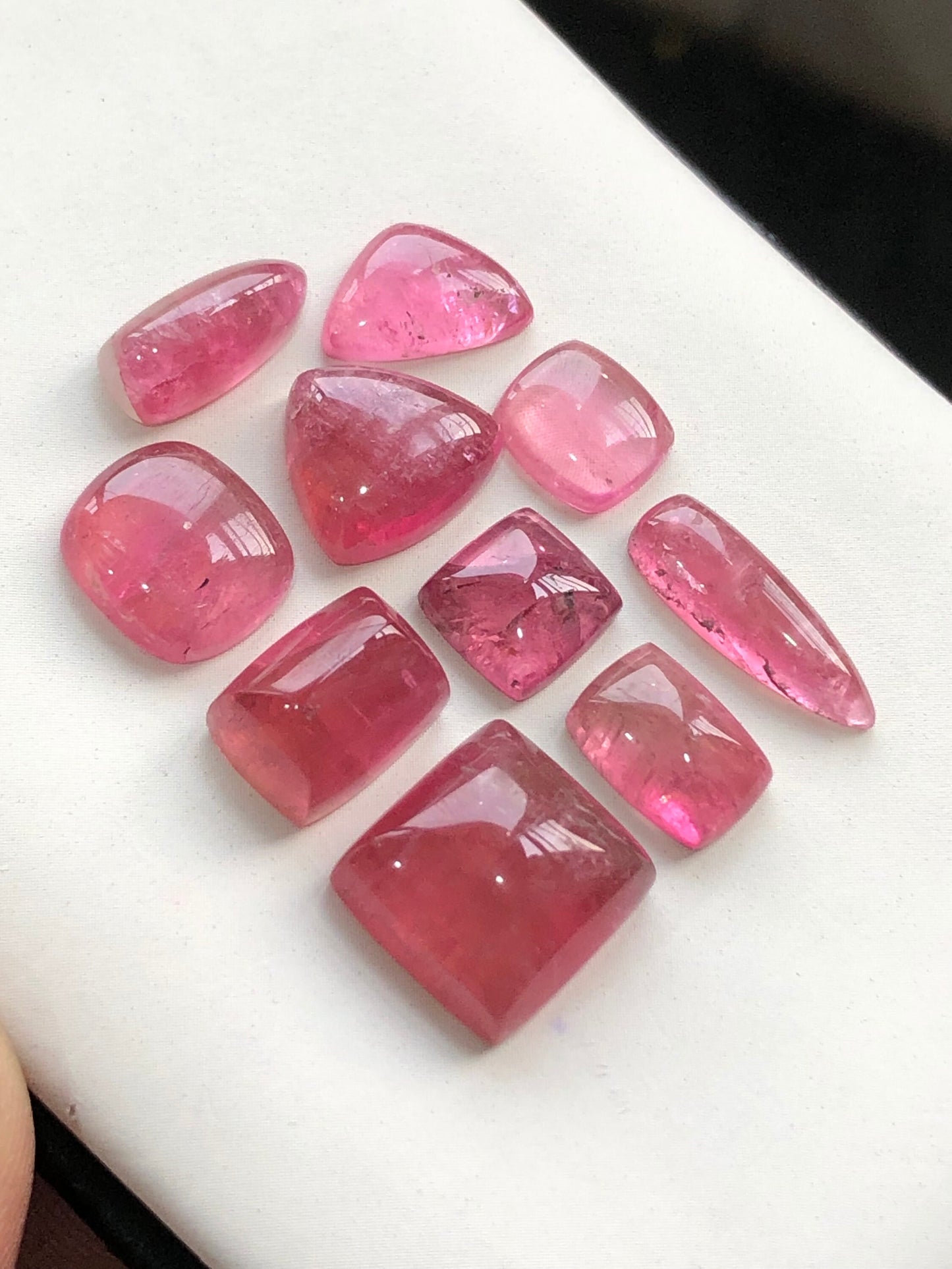 Pink tourmaline cabochons 42 carats natural origin Afghanistan