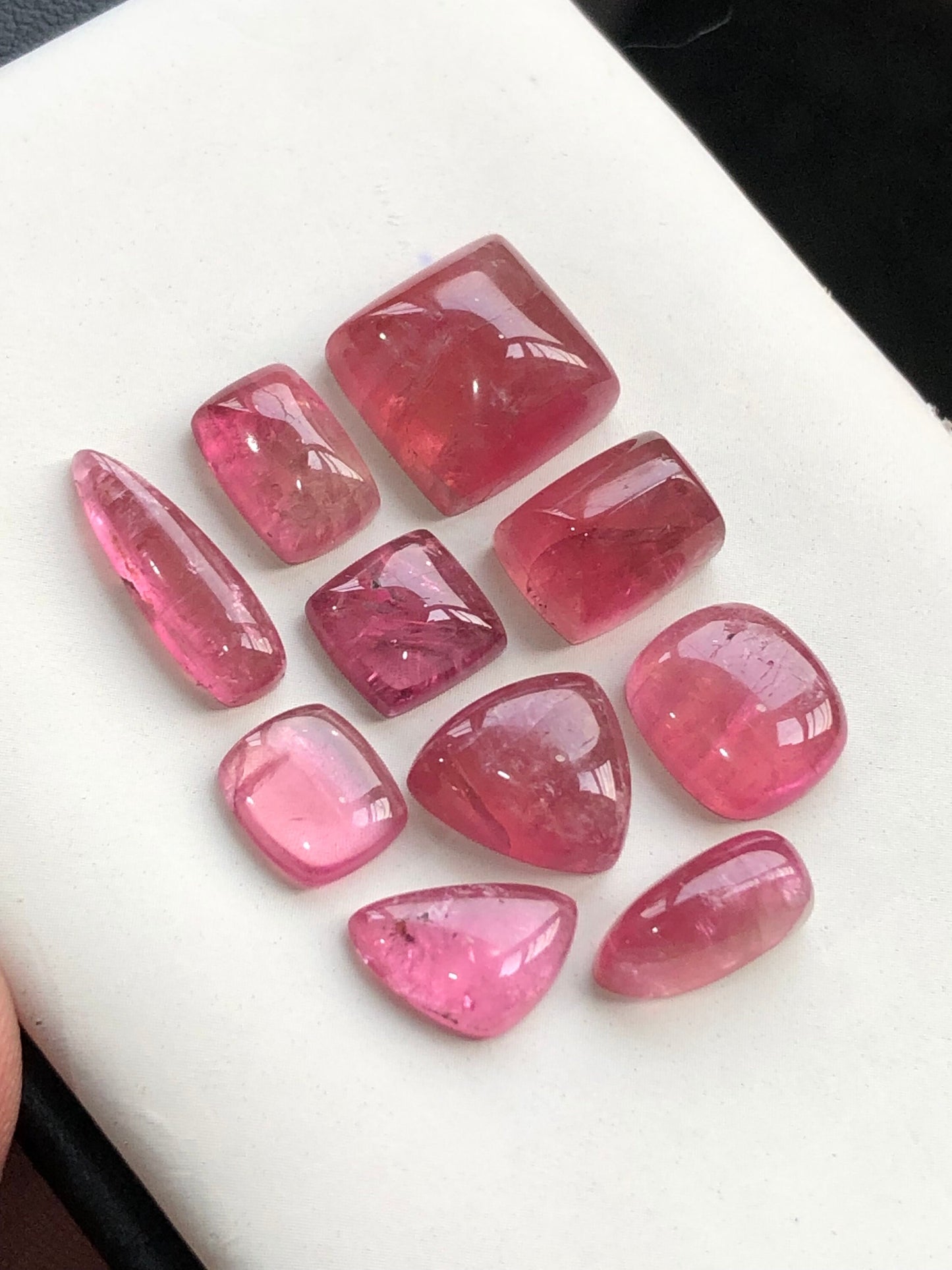 Pink tourmaline cabochons 42 carats natural origin Afghanistan