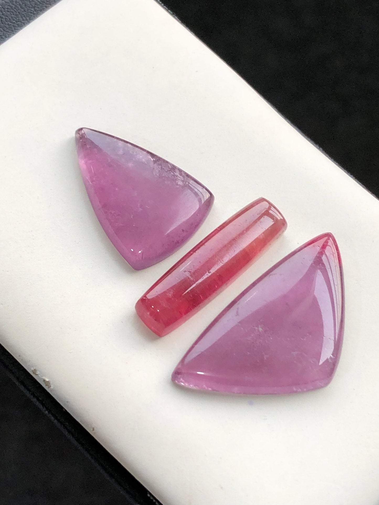 Purple and red tourmaline cabochons perfect for pendant 56 carats
